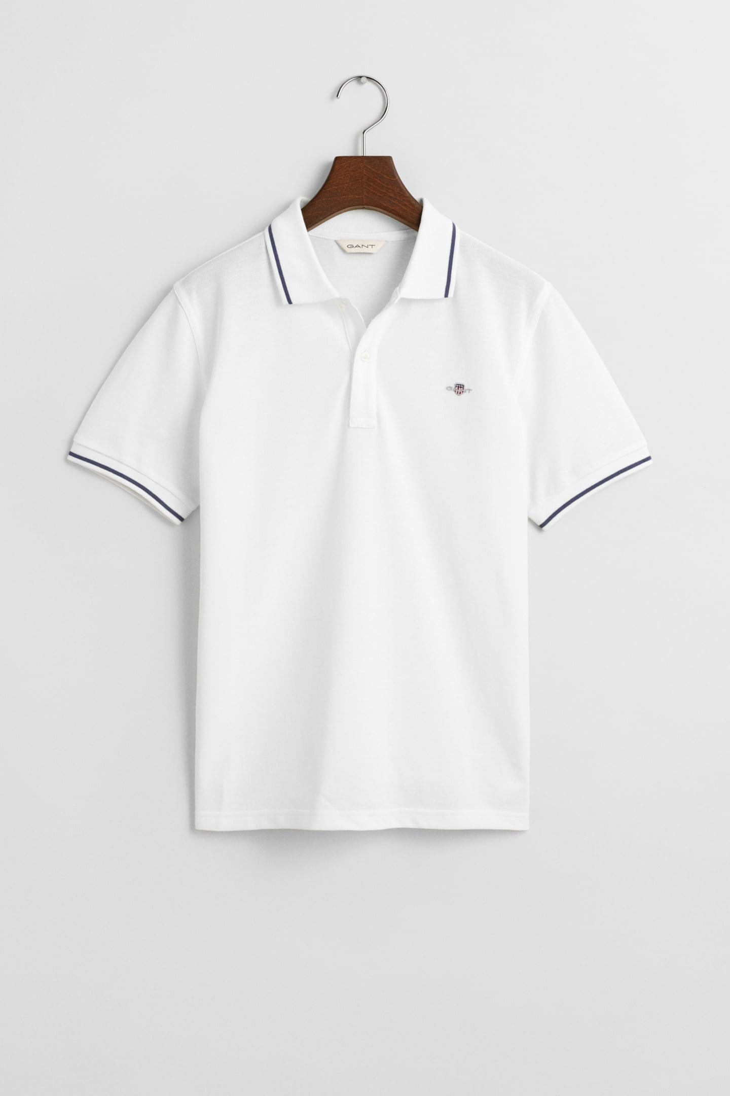 TEEN UNISEX SHIELD SS PIQUE WHITE 2
