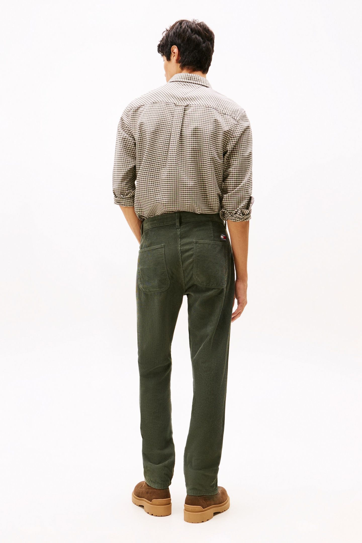 TJM RYAN CORD CHINO PEWTER GREEN 2