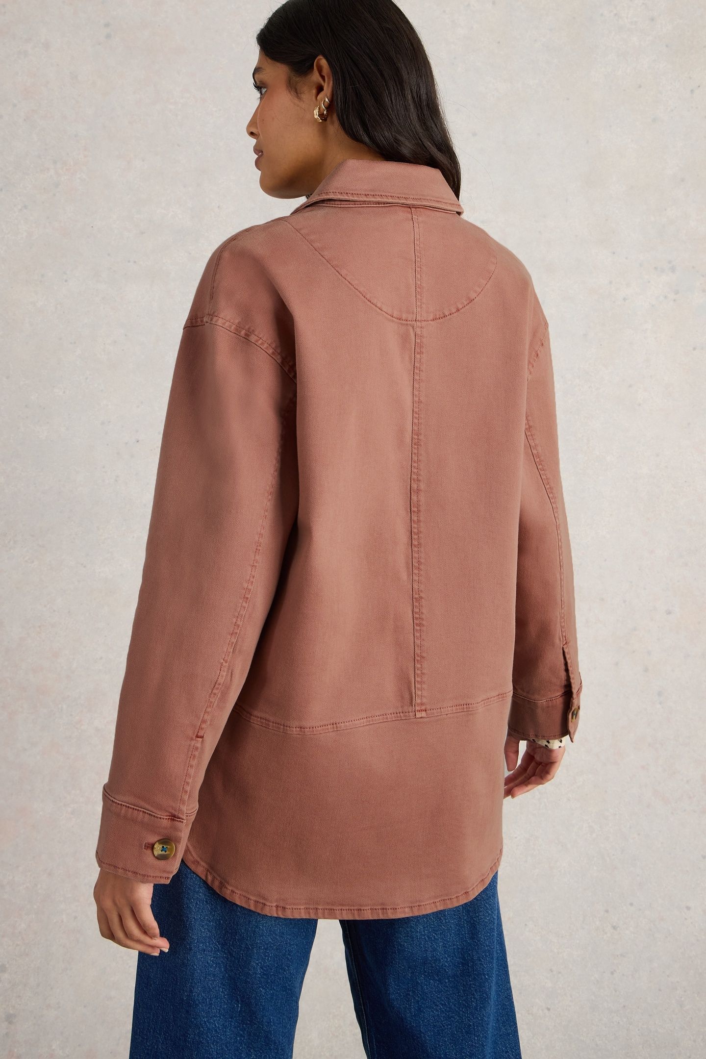 SOLENE COTTON SHACKET DUSTY PINK 3