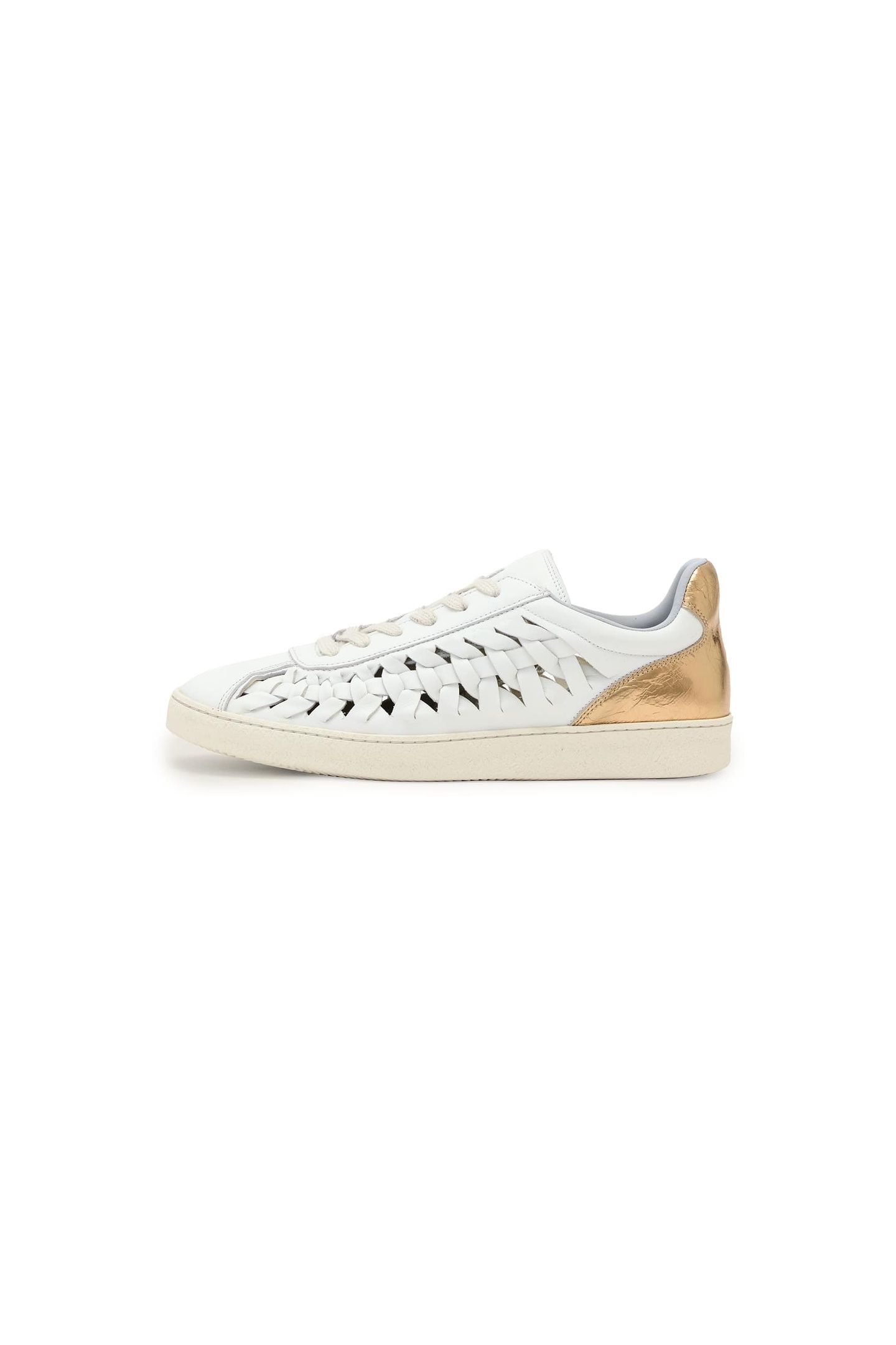 VELMA WOVEN SNEAKER CHALK WHITE/ GOLD 1