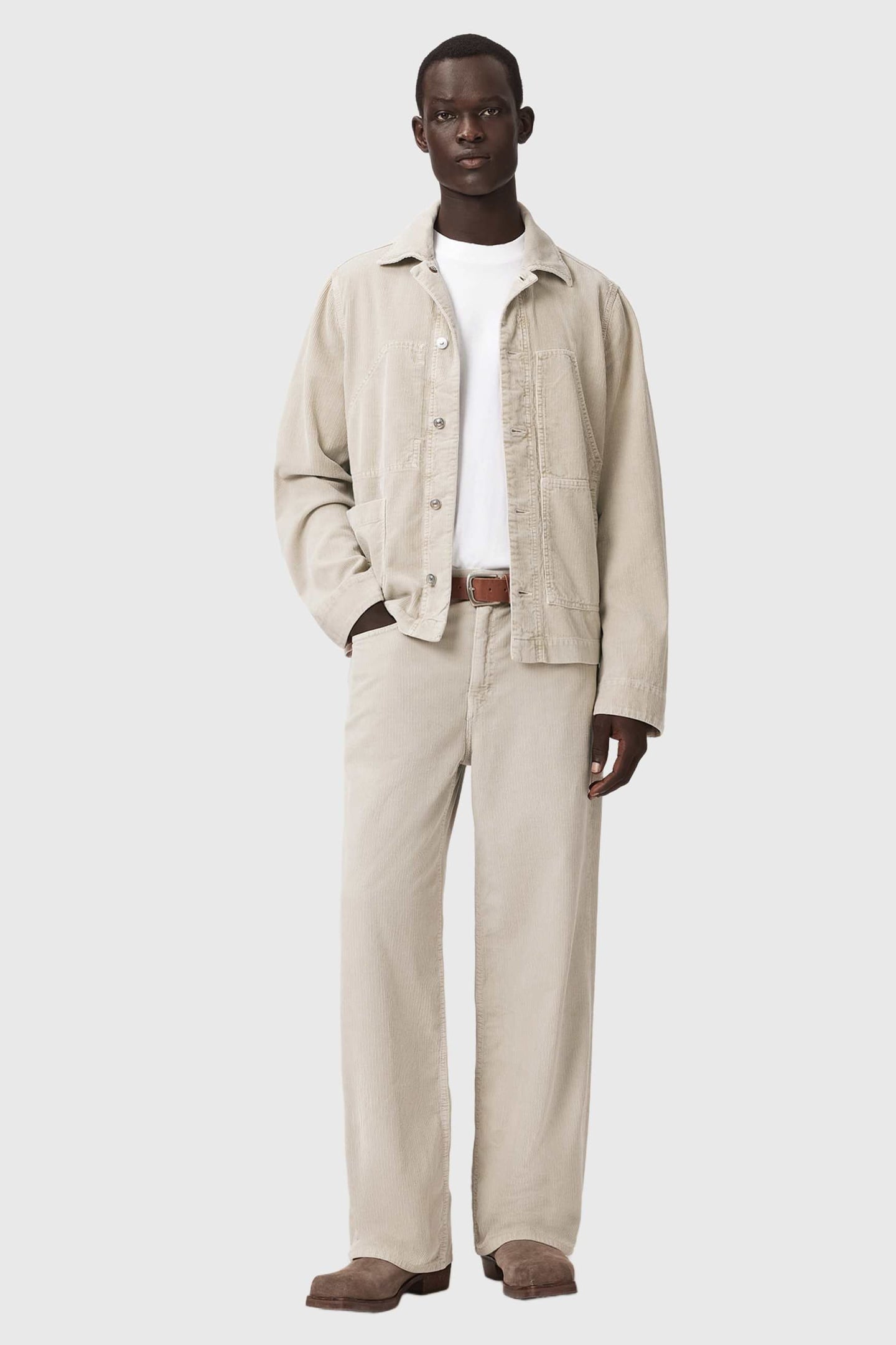 MUKESH CORD SHACKET STONE BROWN 5