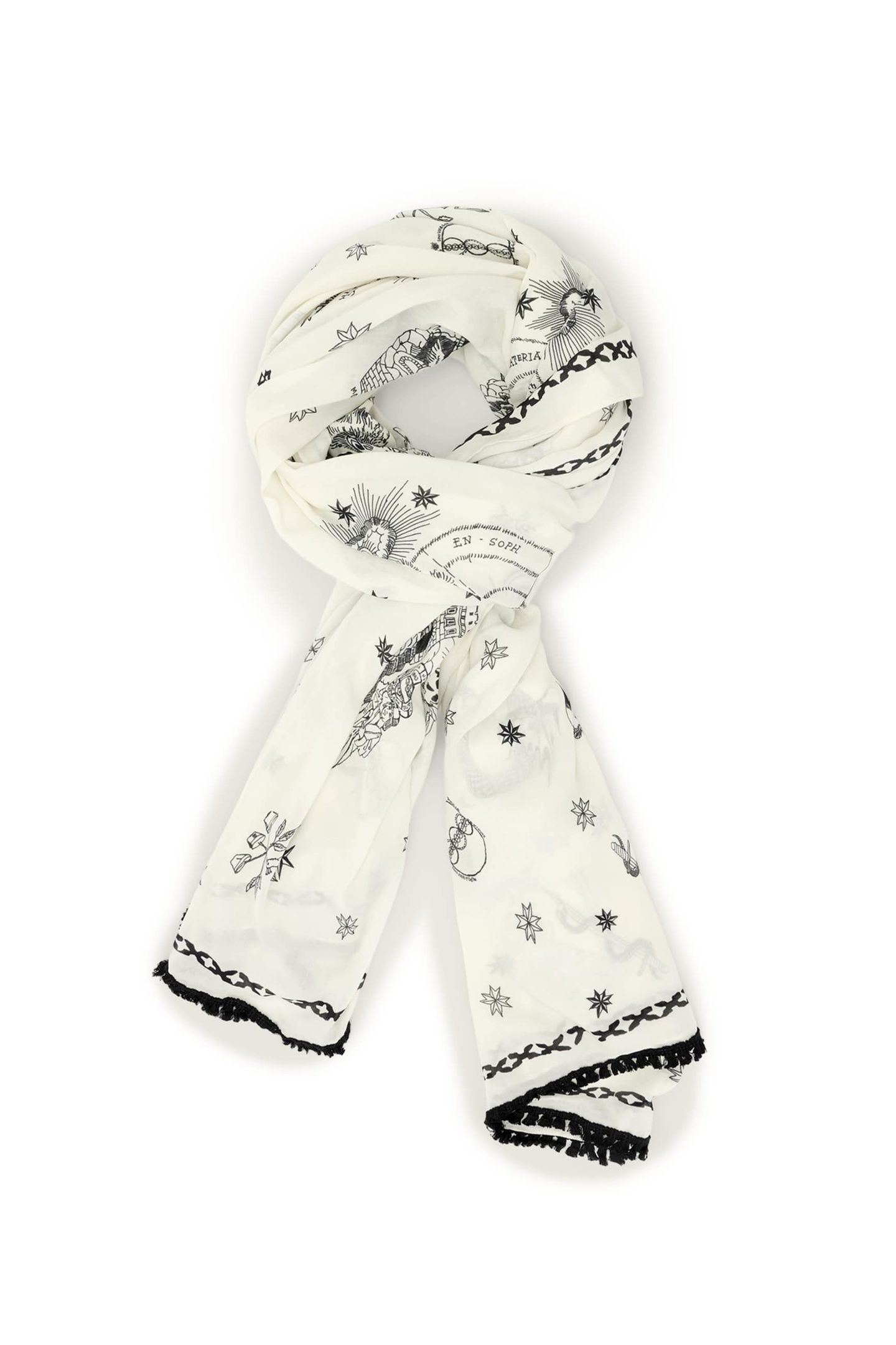 TERRA OBLONG SCARF GYPSUM WHITE 1