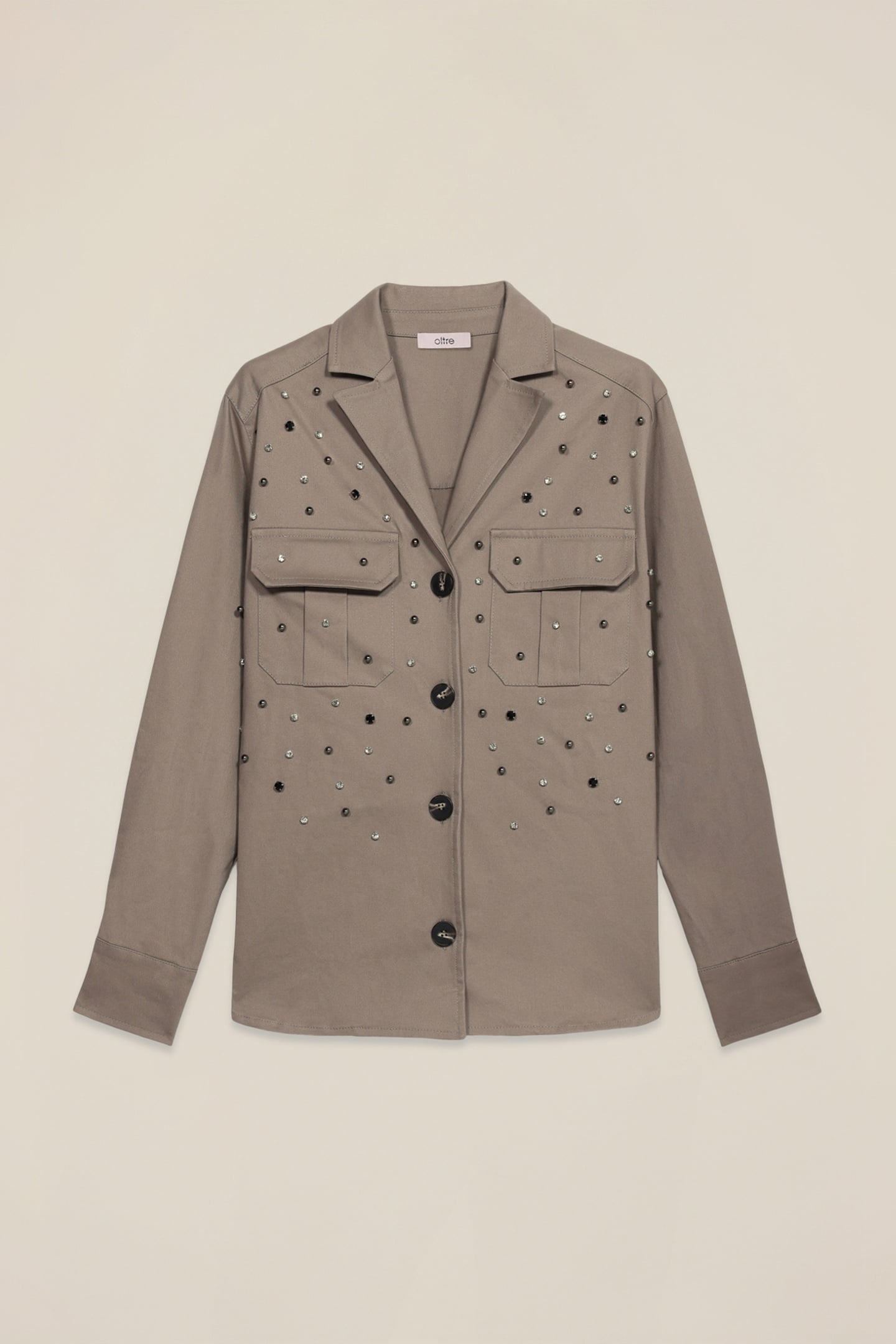 SHIRT JACKET WITH PATCH POCKETS BEIGE 3