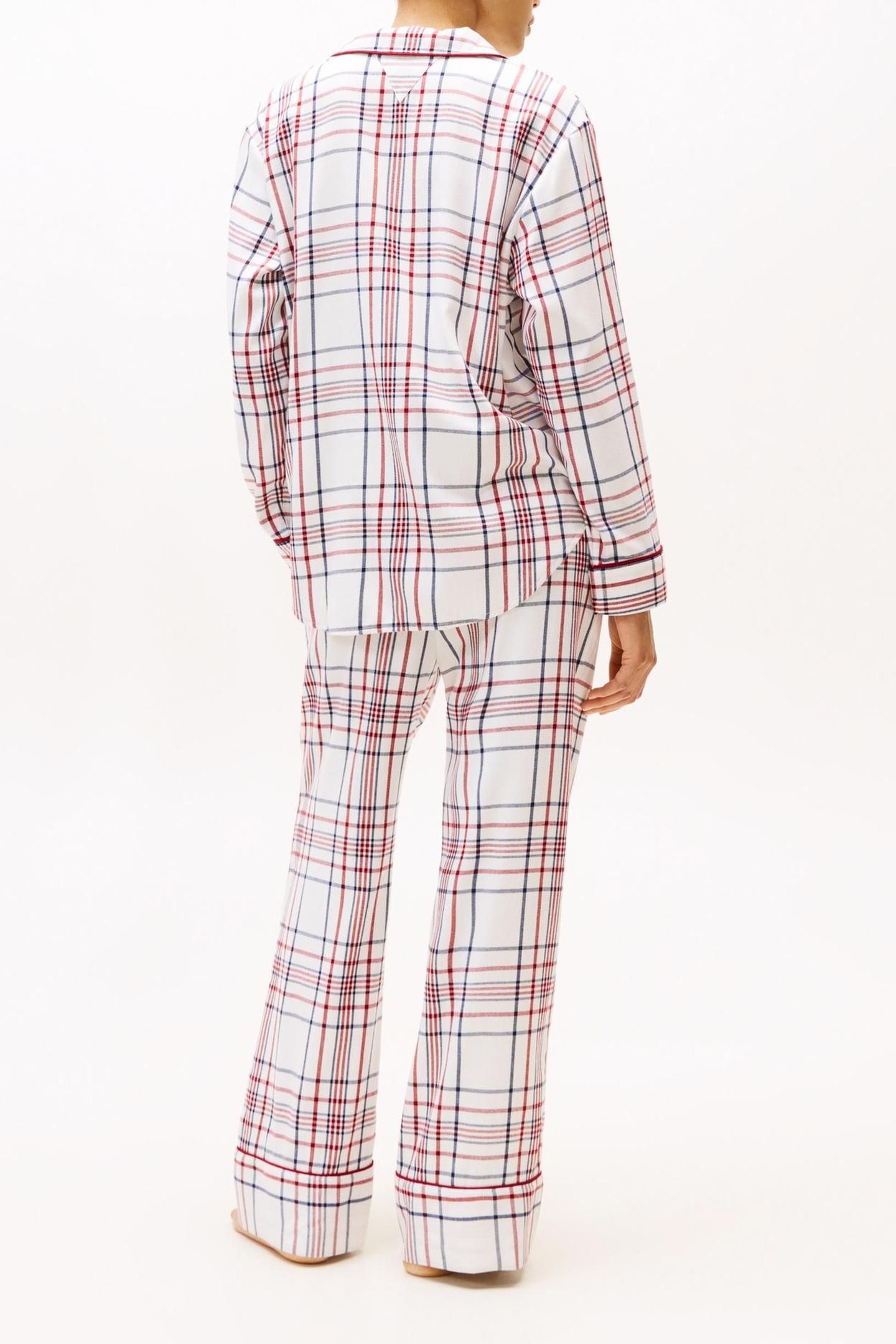 GIFT LOOSE FLNL SHIRT SET CITY PLAID IVORY SILK 2