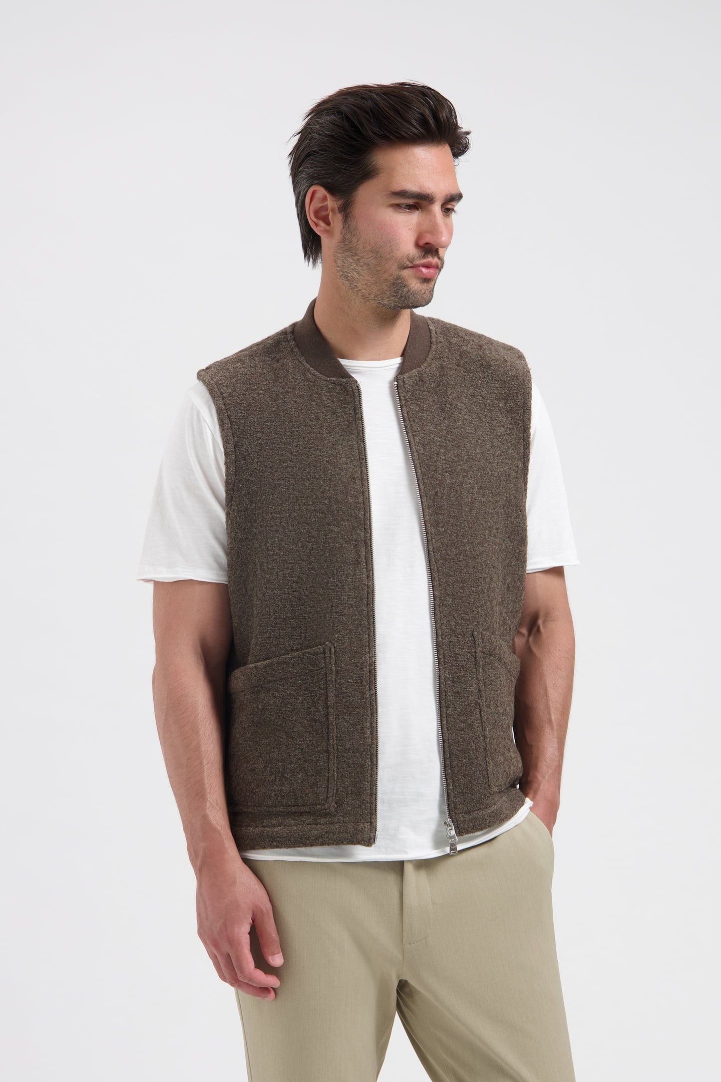 DS_NILS GILET VINTAGE KHAKI VINTAGE KHAKI 1