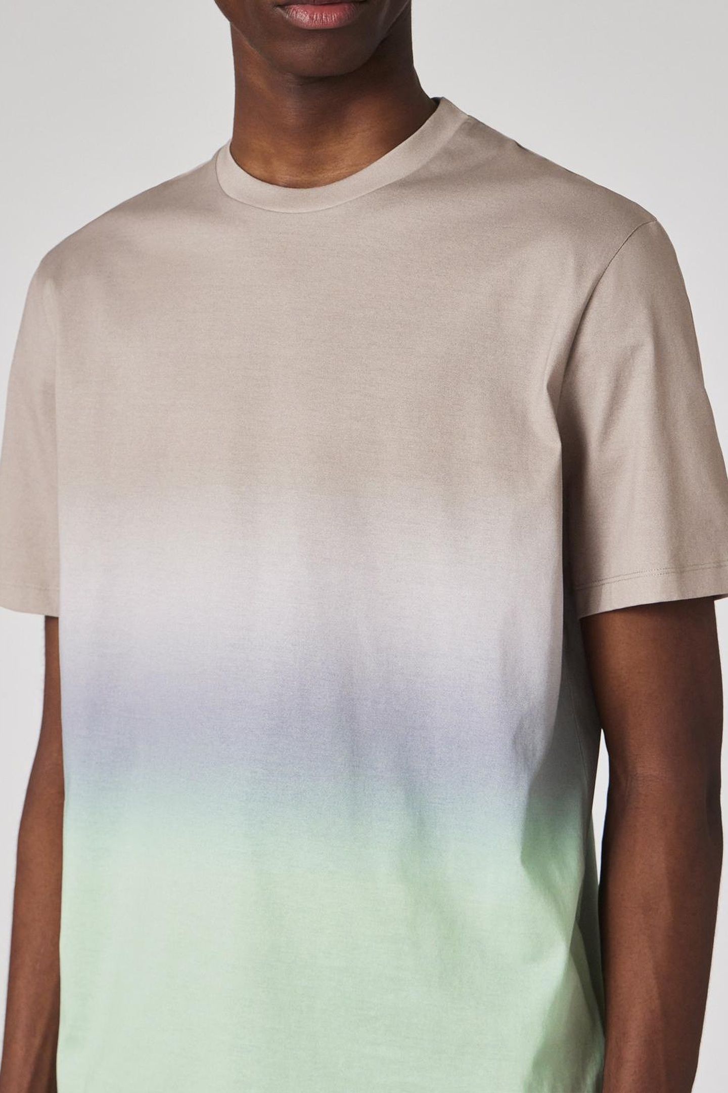 MENS STRIPE PRINT TSHIRT MAUVE 6