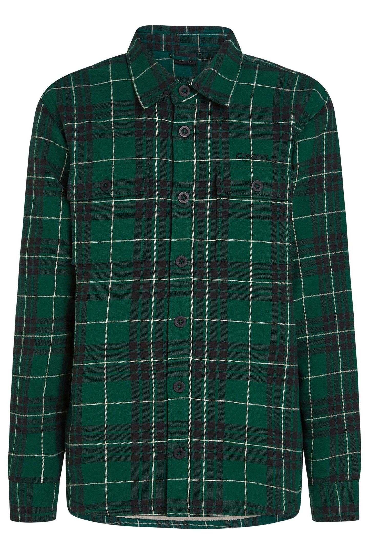 O'NEILL MUST-HAVE FLEECE LINED SHIRT GREEN FLANNEL CHECK 1