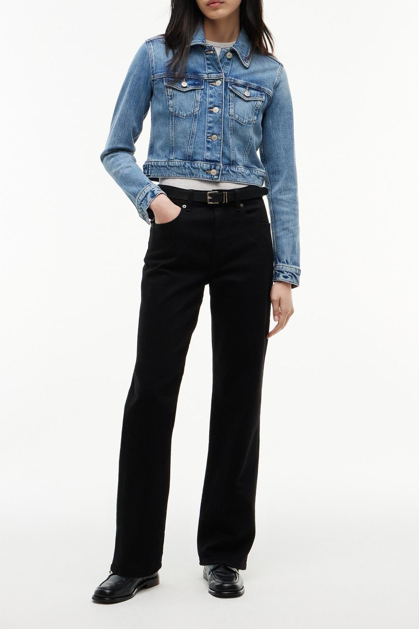 KIRA MID RISE STRAIGHT DENIM BLACK 7