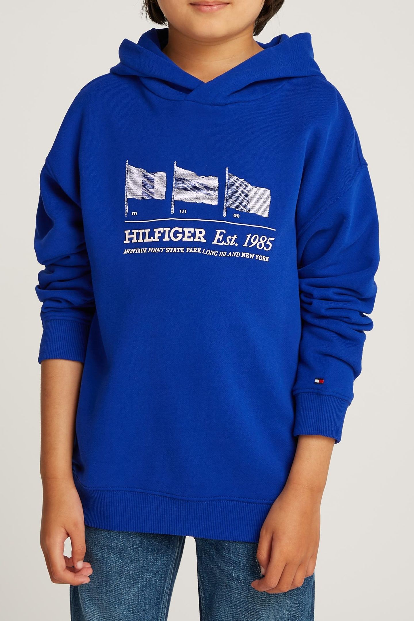 BOYS WAVING FLAG HOODIE WEDGE BLUE 1
