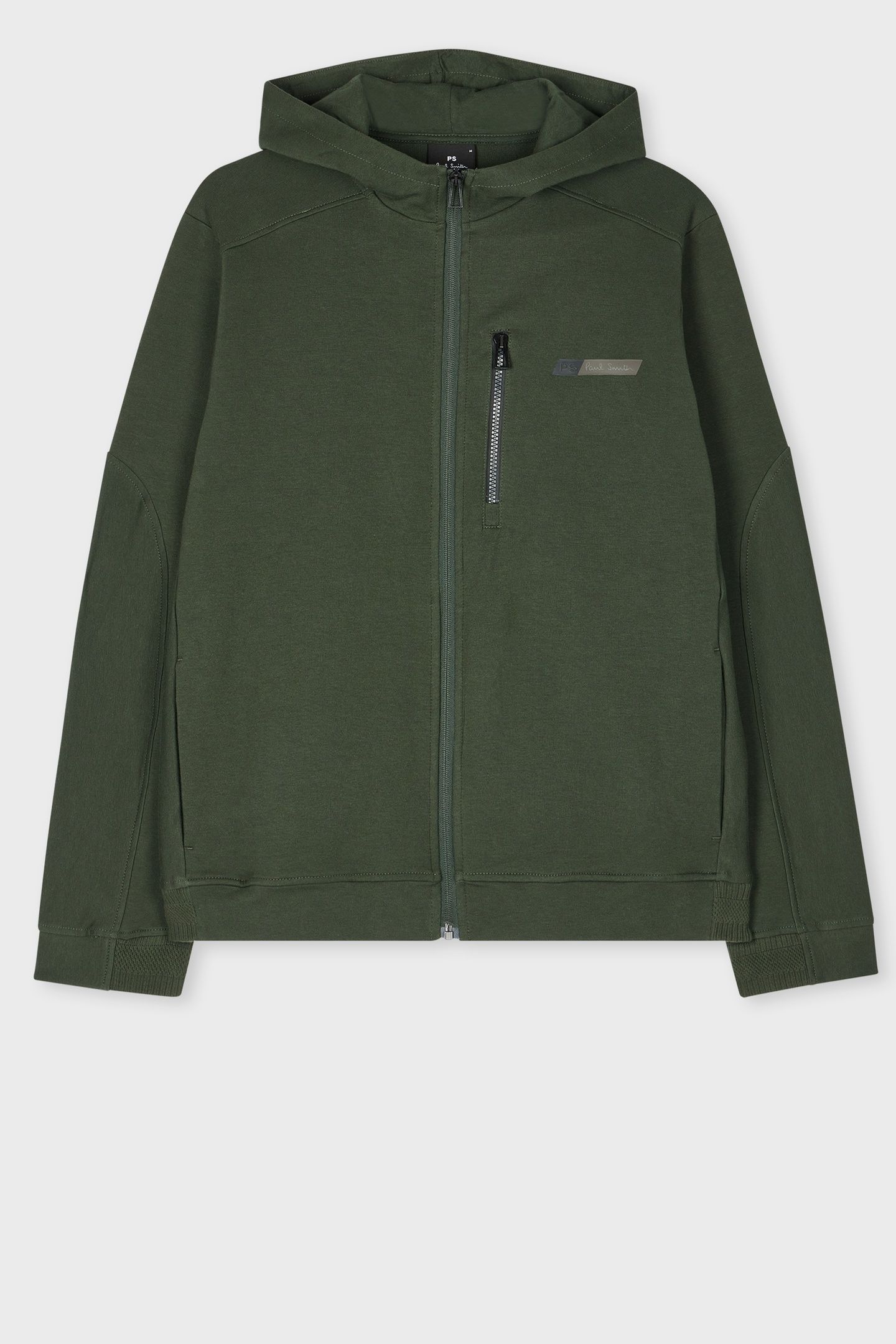 MENS REG FIT ZIP THRU HOODY VERY DARK GREEN 6