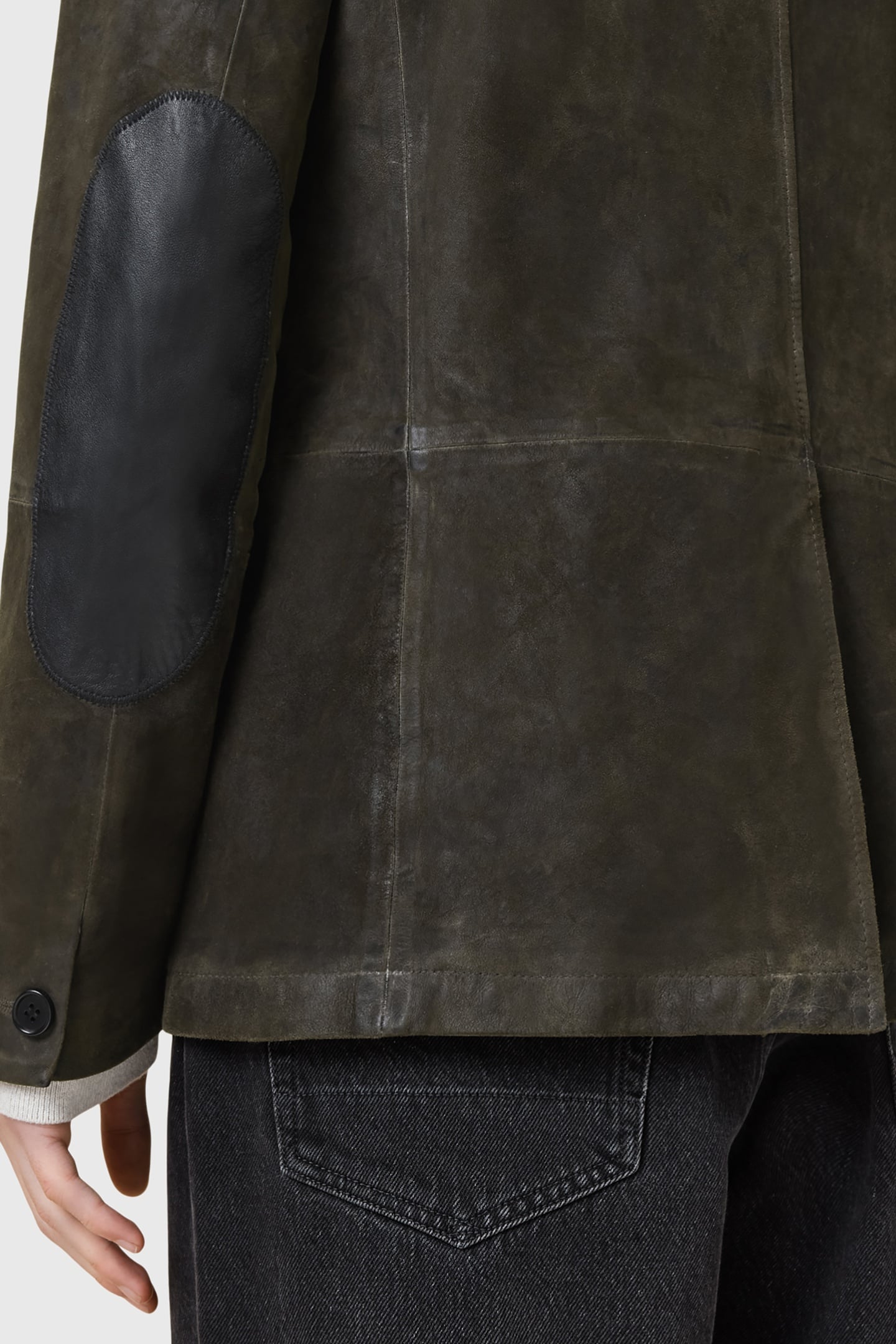 SURVEY LTHR BLAZER DARK OLIVE 8