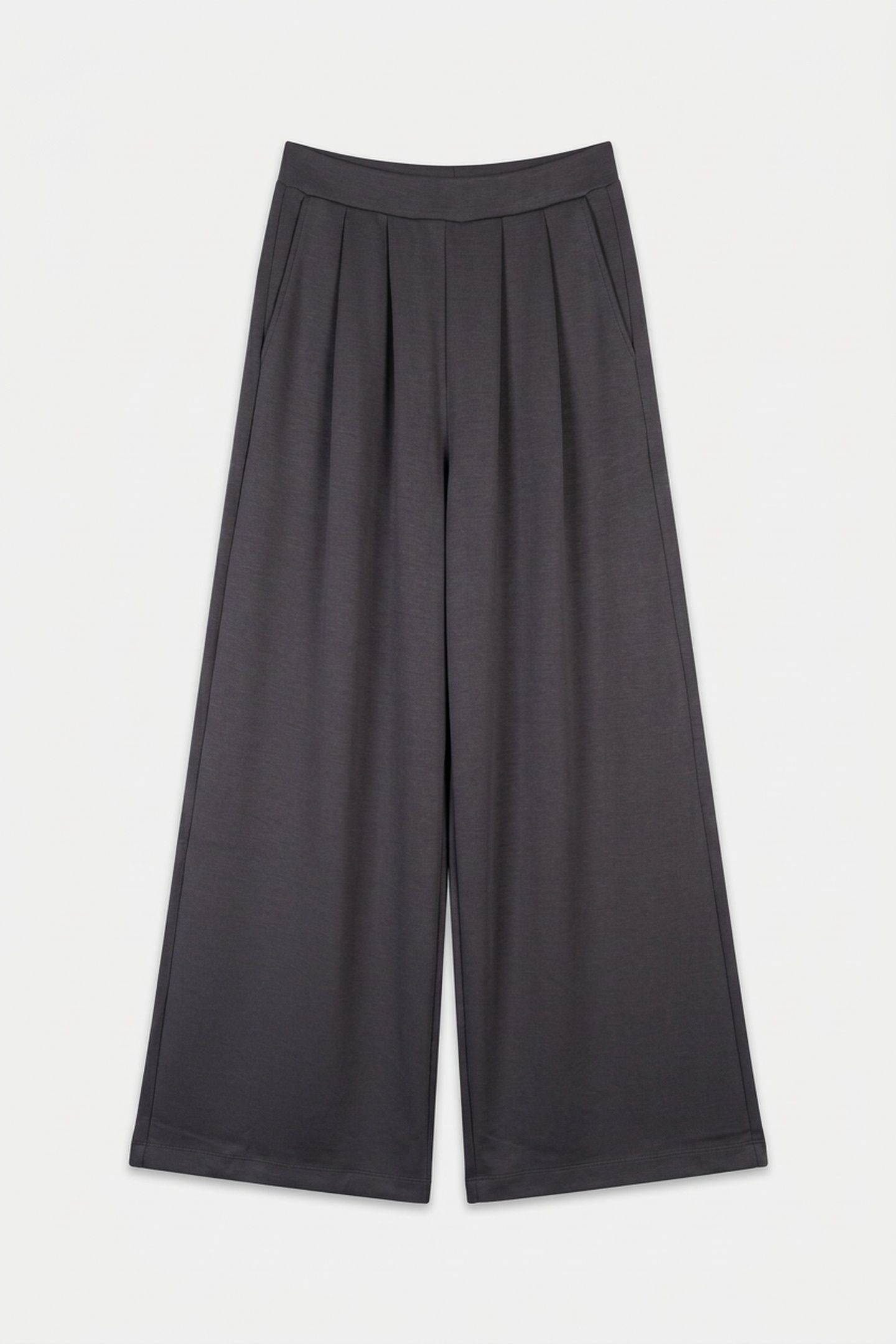 WIDE LEG DRAPE TROUSER CHARCOAL 3