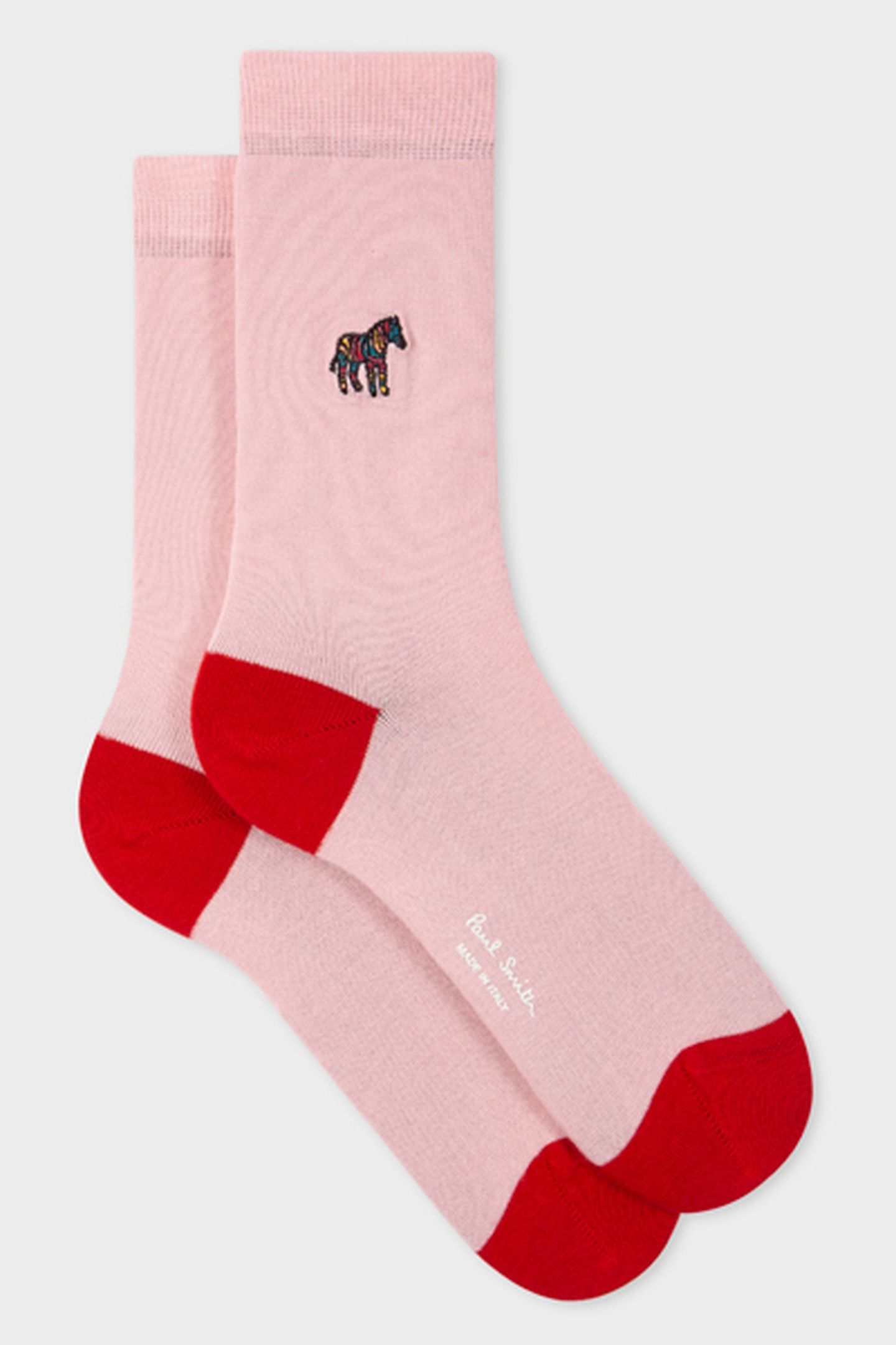 WOMEN SOCK ZEBRA EMB PINK 3