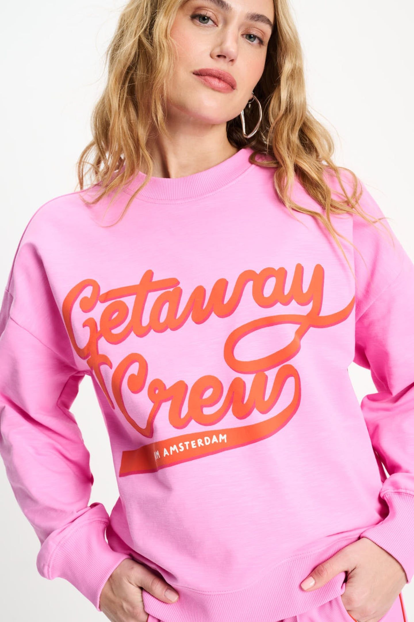SWEATER - GETAWAY CREW PINK 5