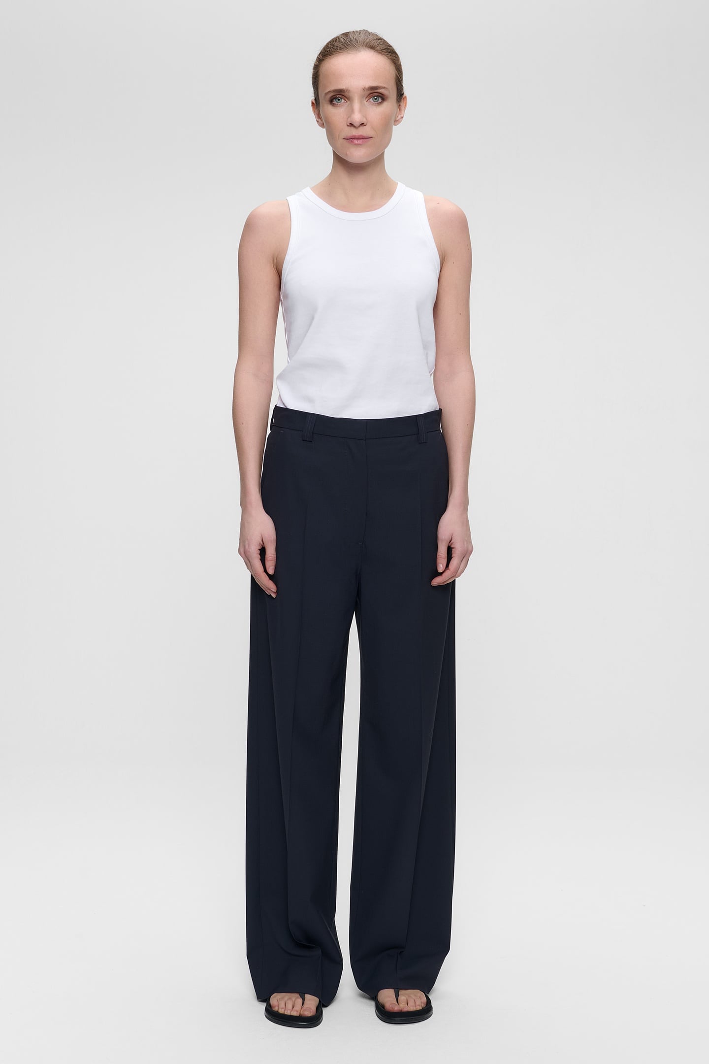 COOL WOOL KAY PANTS MIDNIGHT BLUE 1