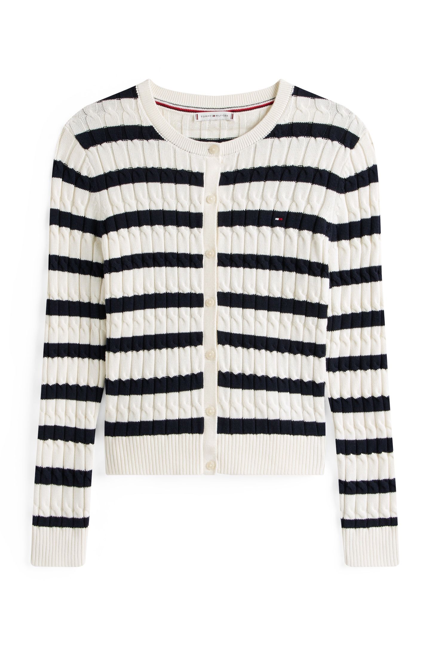 CO CABLE MID GG C-NECK IVORY SILK/DARK NIGHT NAVY 4