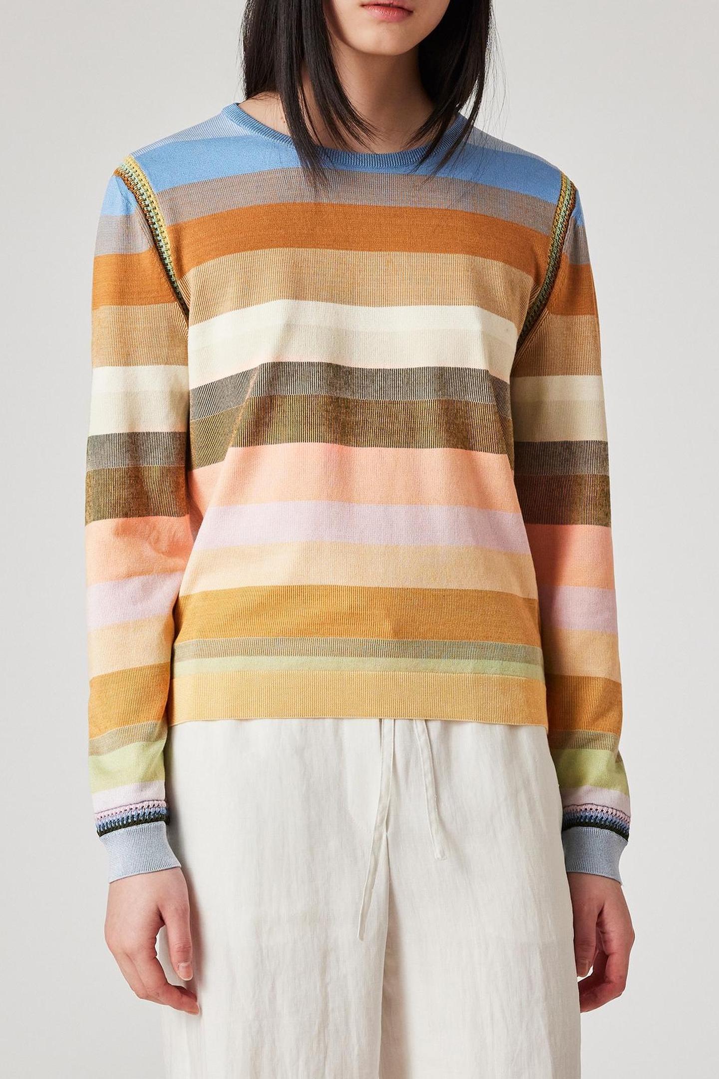 WOMENS KNITTED SWEATER CREW NECK MULTI COLOURED 1