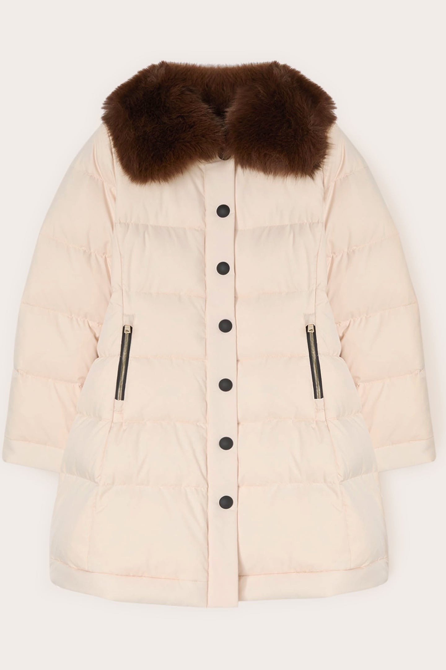LONG DOWN JACKET WITH HIGH COLLAR WHITE 5