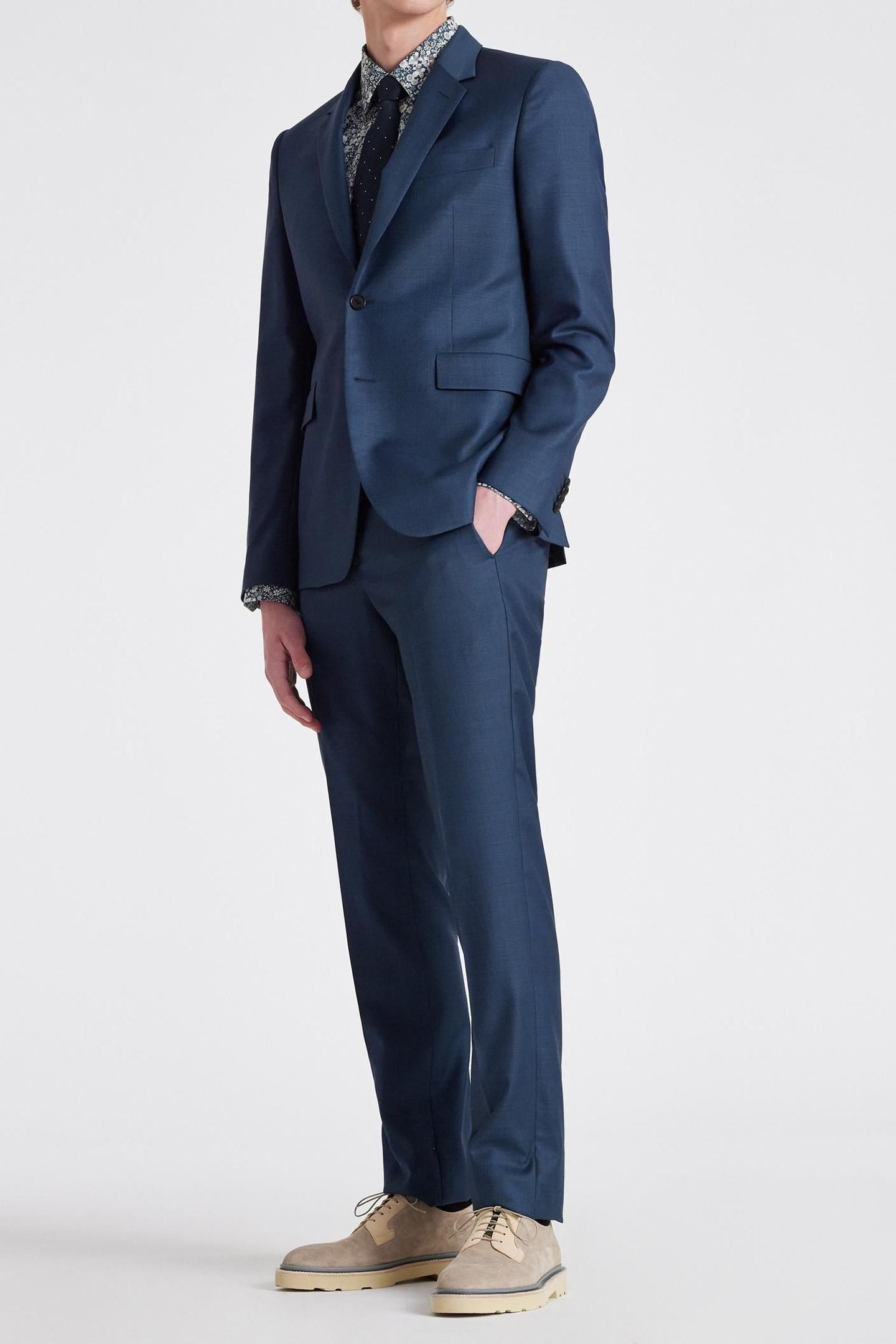 MENS SLIM FIT 2BTN SUIT INKY BLUE 5