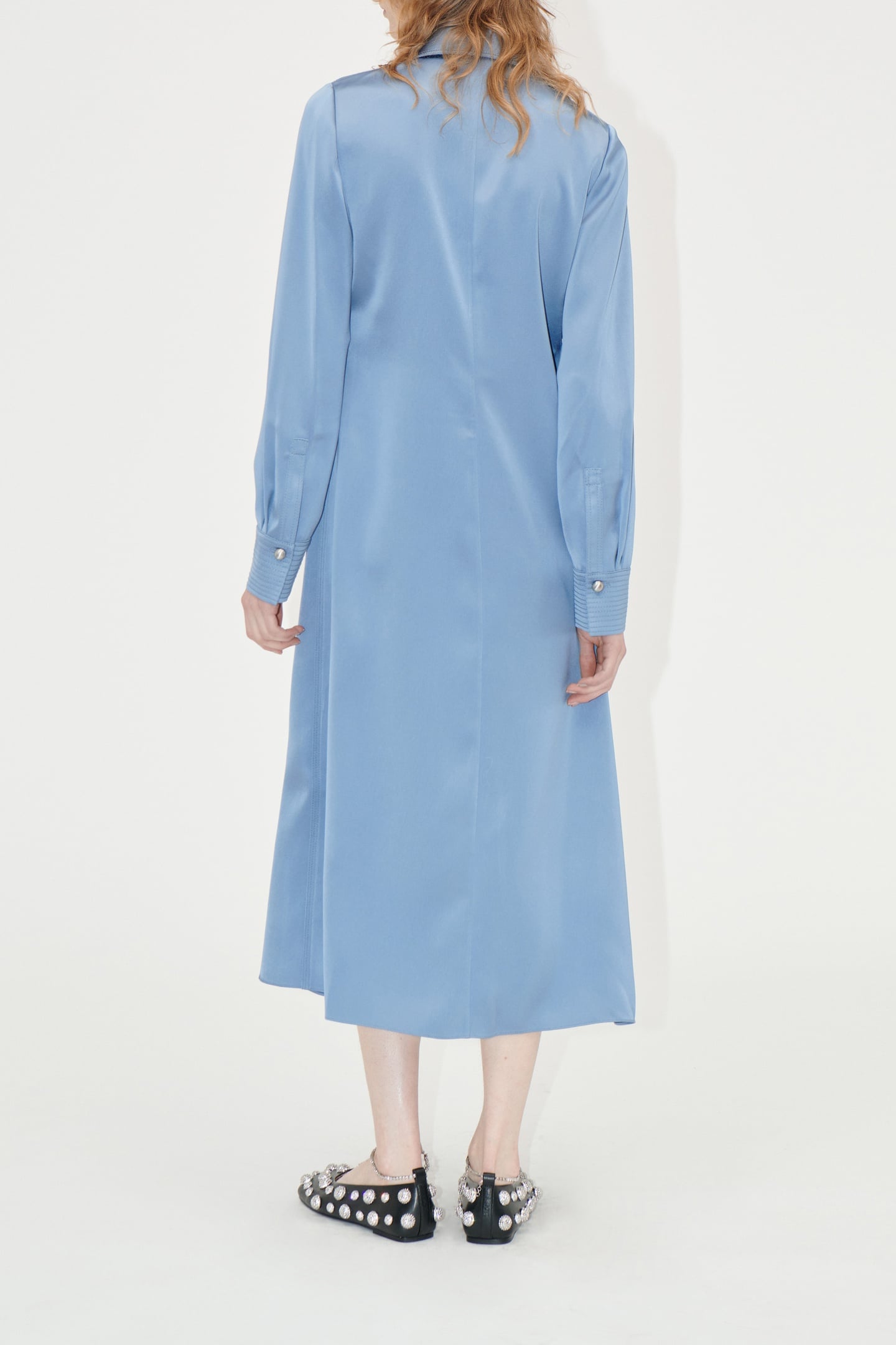 COLLARED MIDI DRESS INFINITY BLUE 2