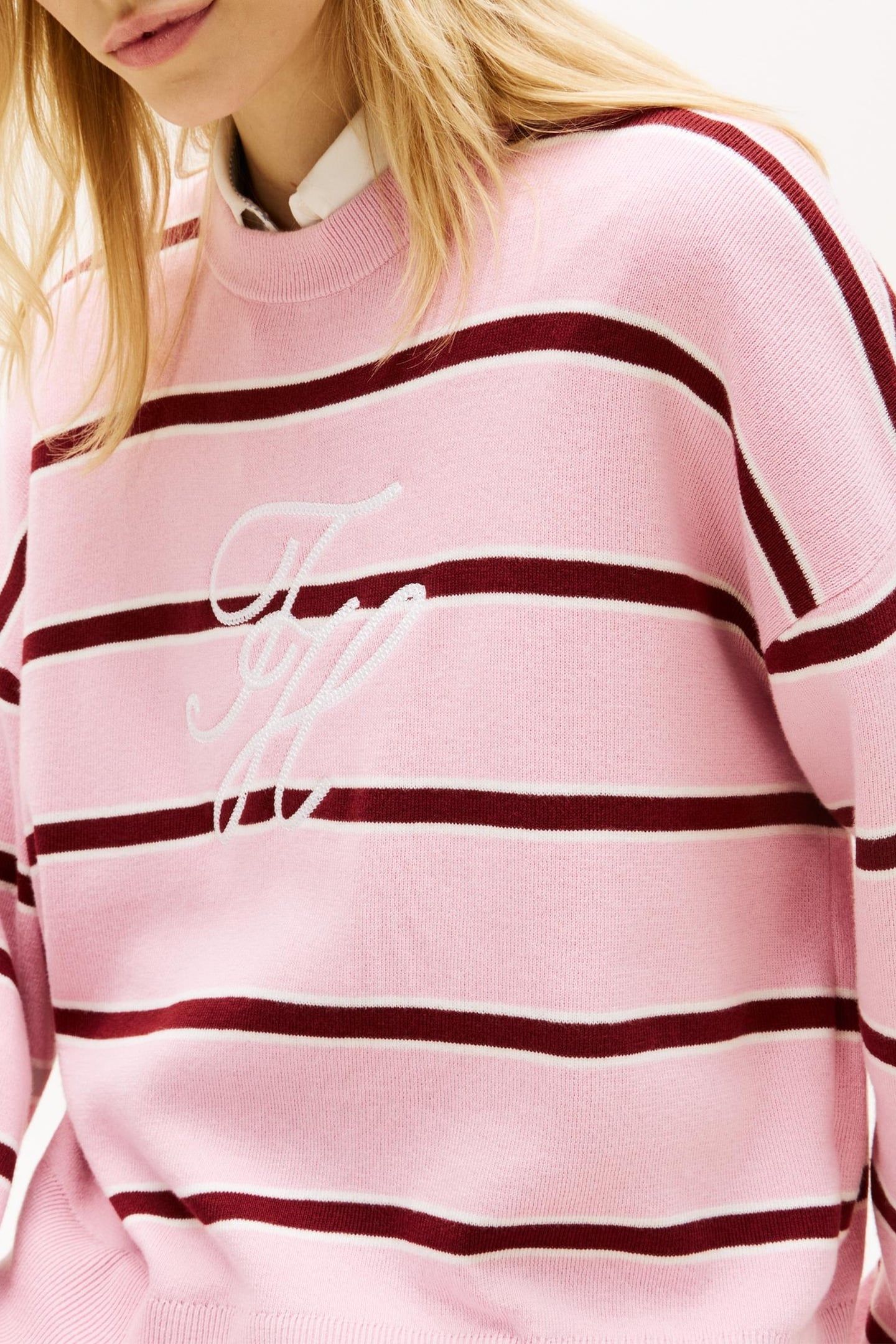 FULL NEEDLE GRAPHIC PINK/IVORY/LIBERTY RED 5