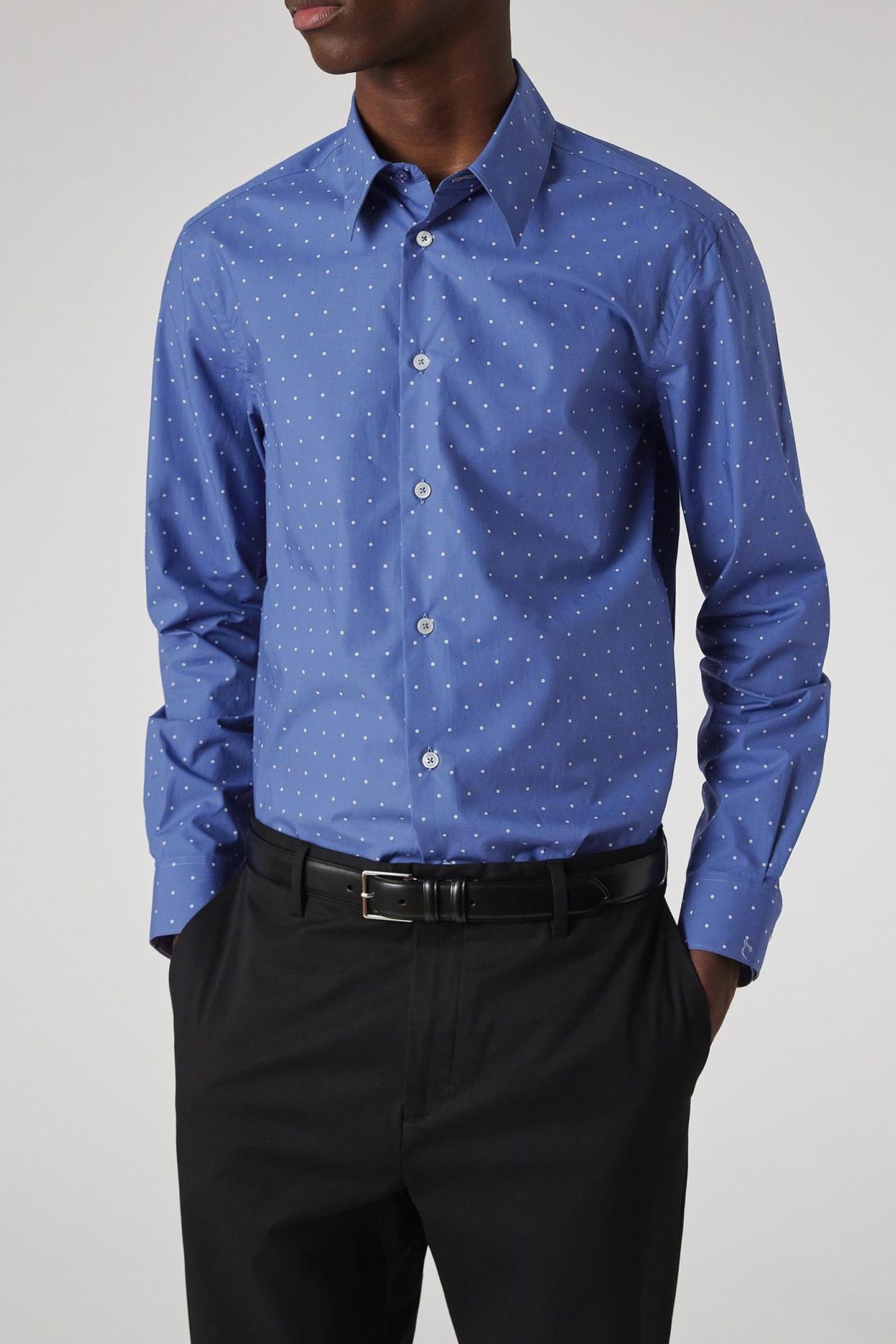 MENS S/C CASUAL FIT SHIRT INDIGO 1