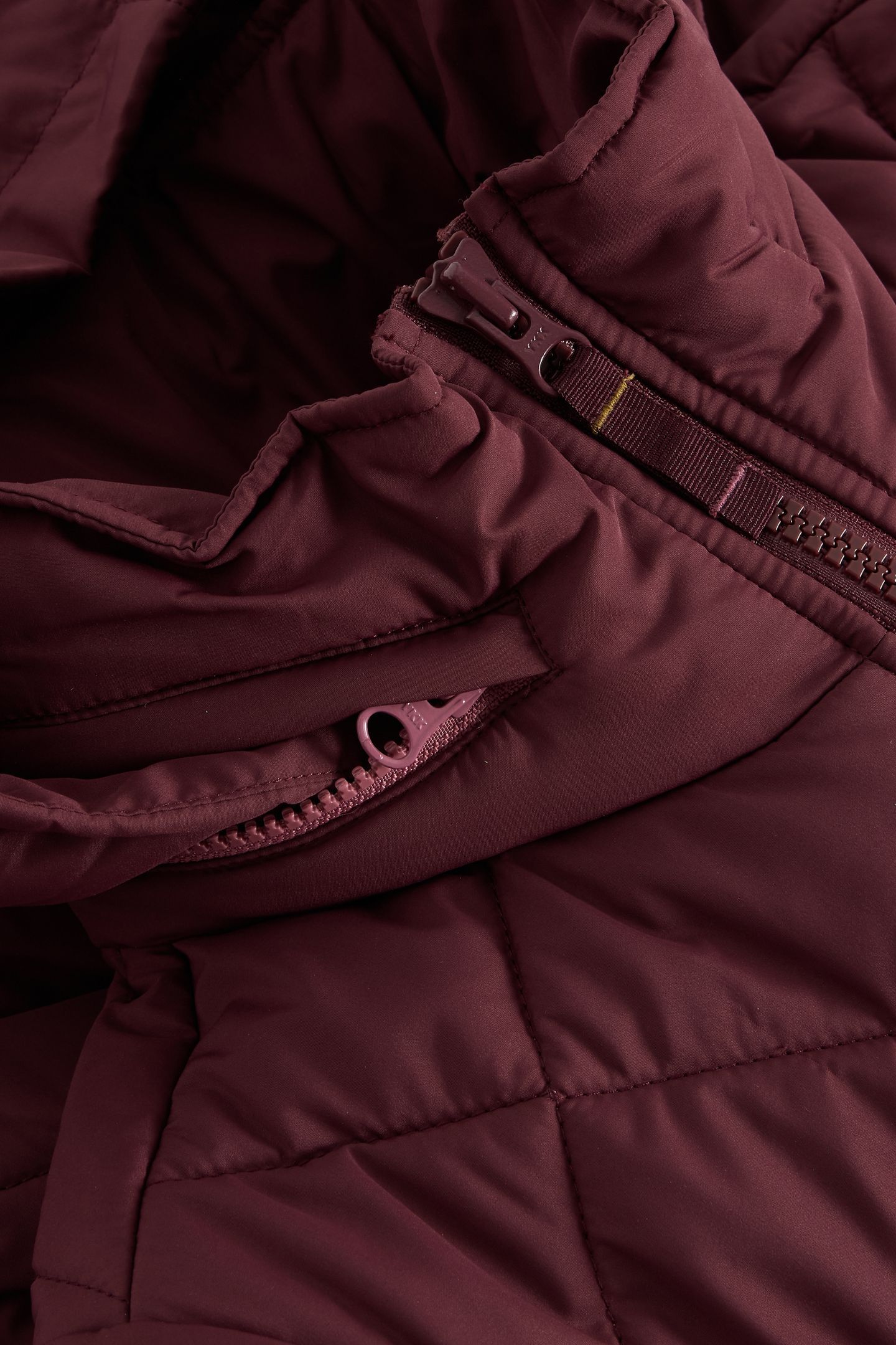 EMILIA QUILTED COAT DARK PLUM 6
