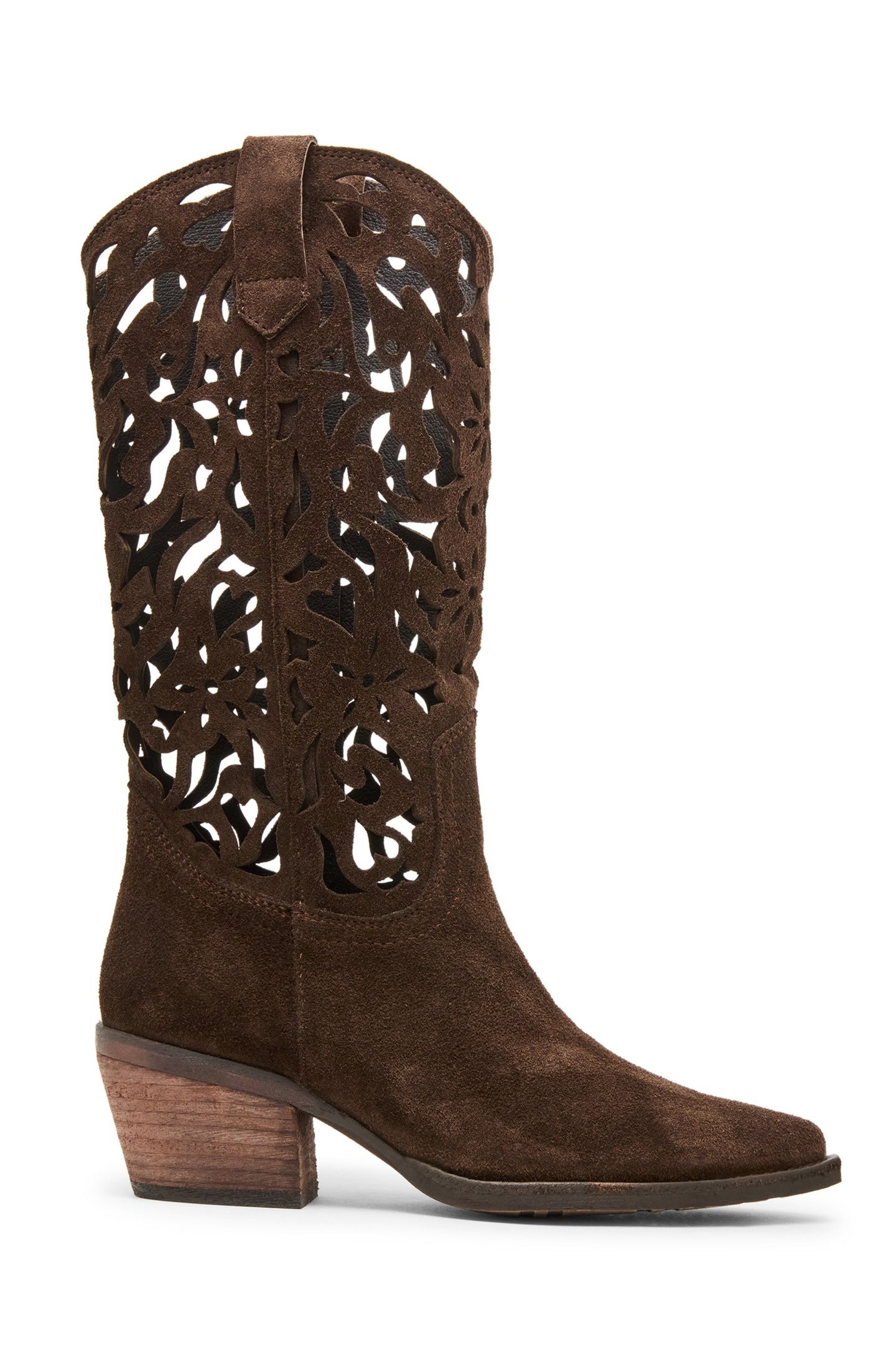ALBANY-CUTOUT BOOTS BROWN SUEDE 1