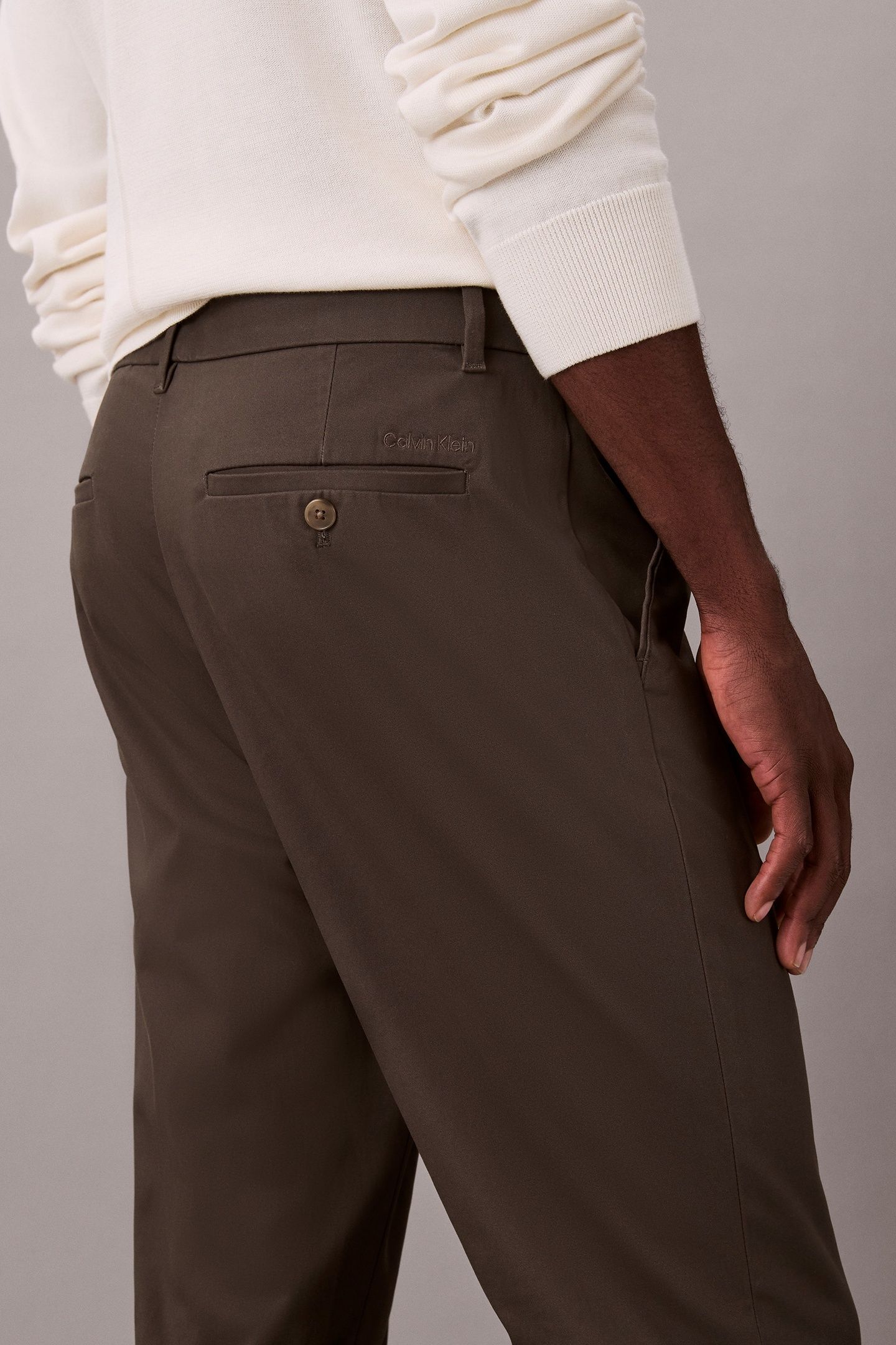 SLIM TAPERED SATEEN BELUGA 4