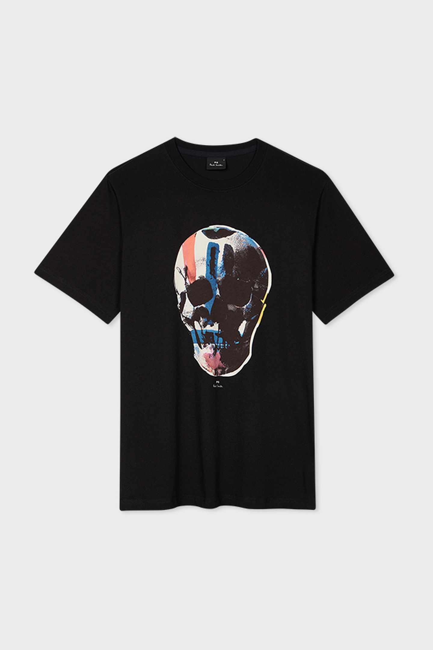MENS REG FIT SS T SHIRT SKULL RED BLUE BLACK 2