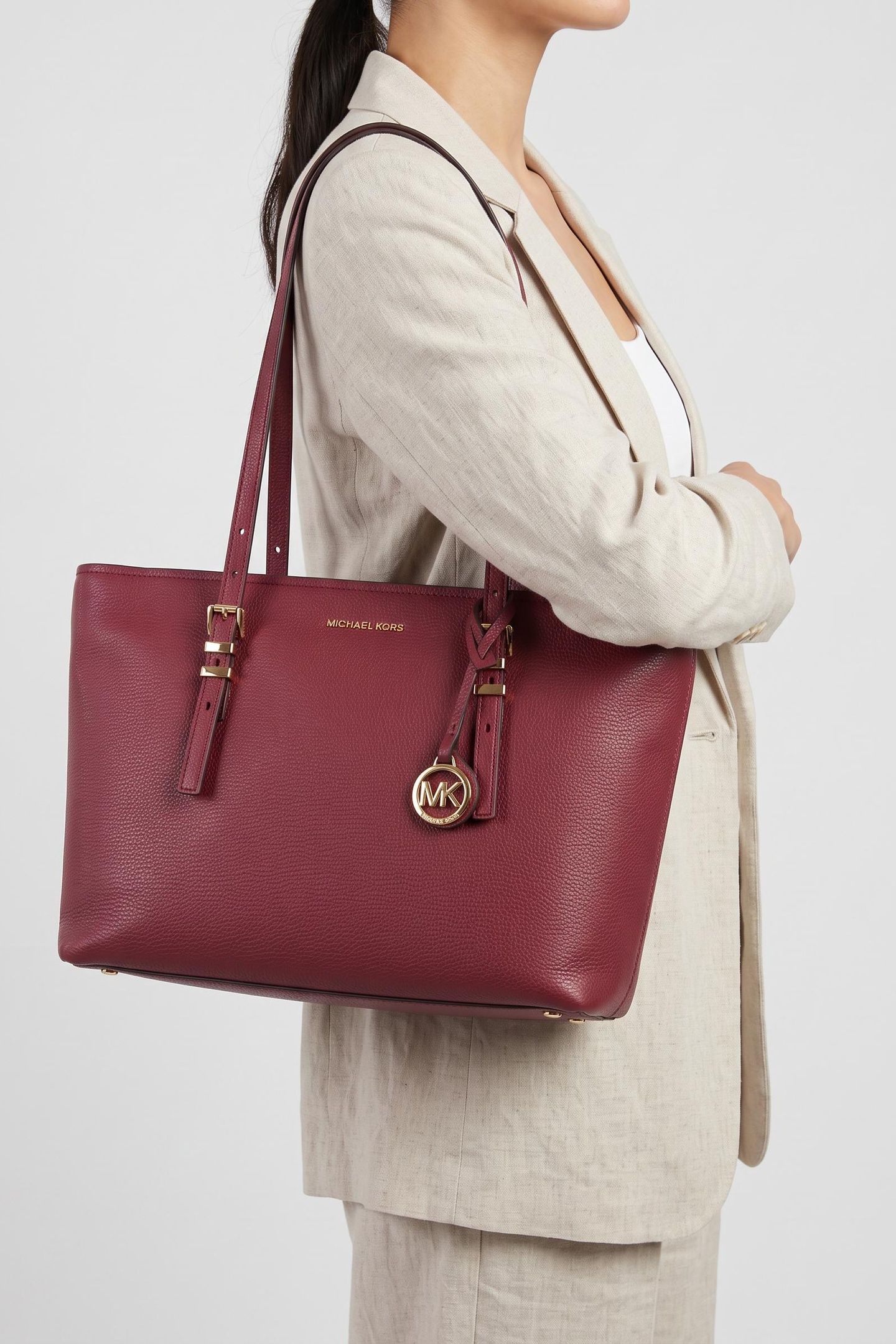 MEDIUM TOP ZIP TOTE MULBERRY 3