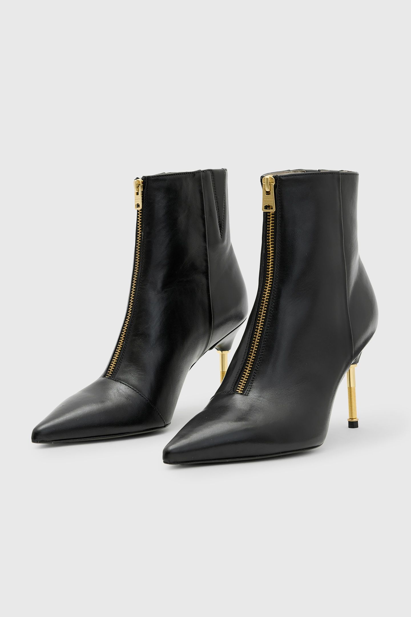 NATASHA BOOT BLACK/WARM BRASS 2