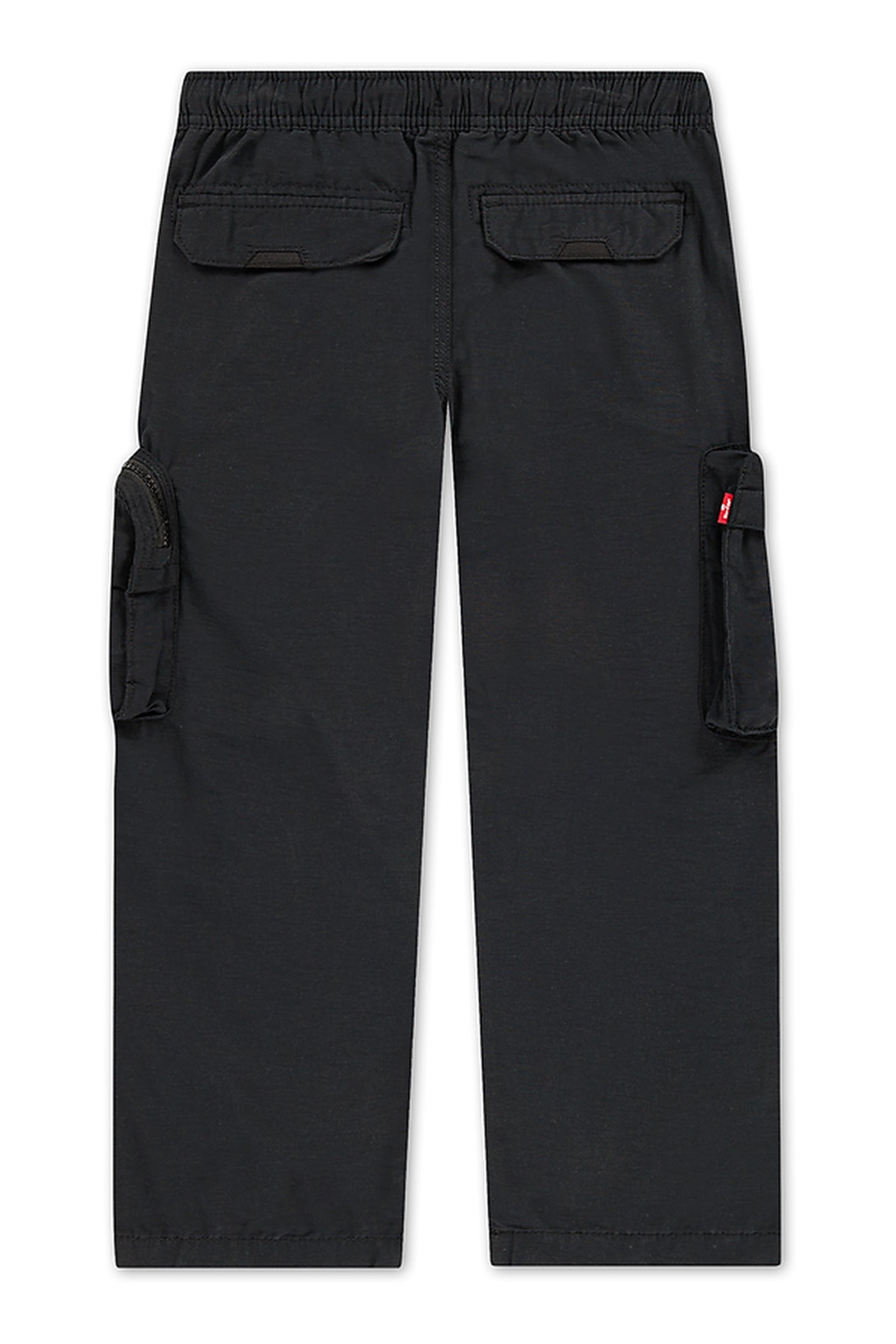 BOYS PARACHUTE CARGO PANTS JET BLACK 2