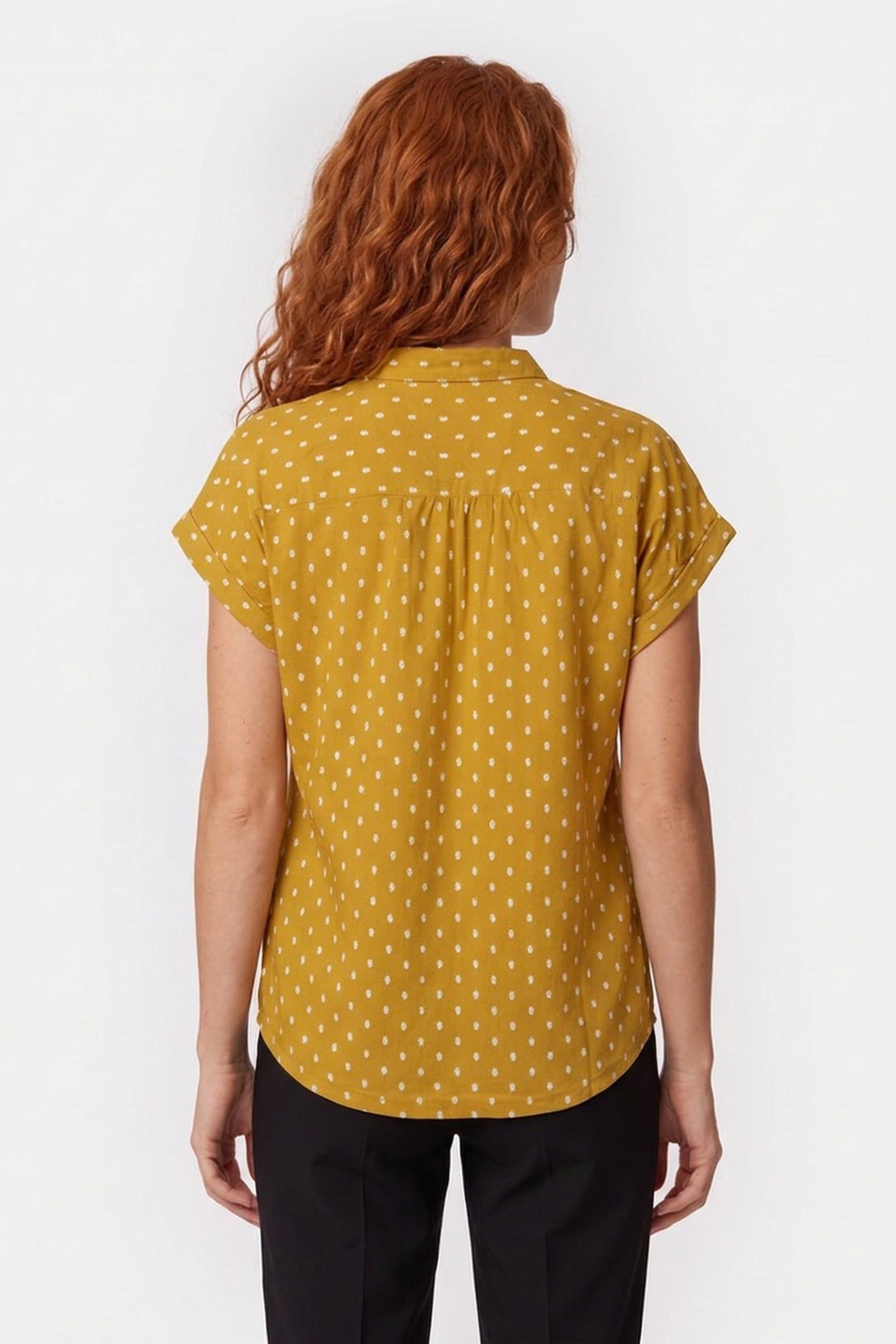 ELLIE ORGANIC COTTON SHIRT MID CHARTREUSE 2