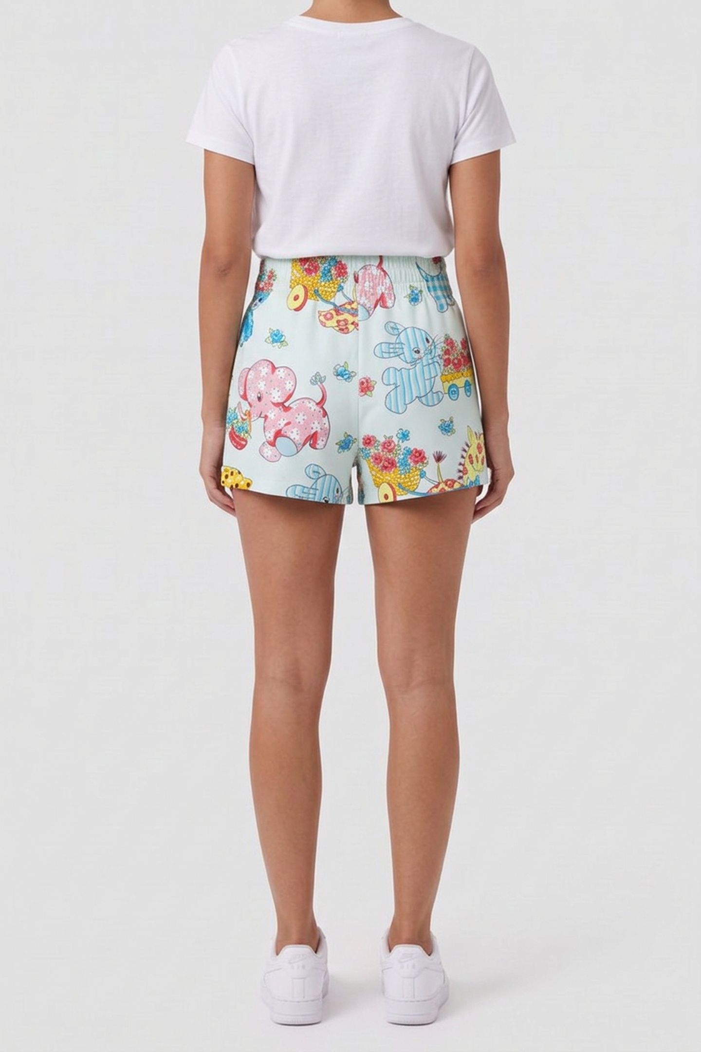 CALICO ANIMALS FLEECE SHORTS BLUE 2