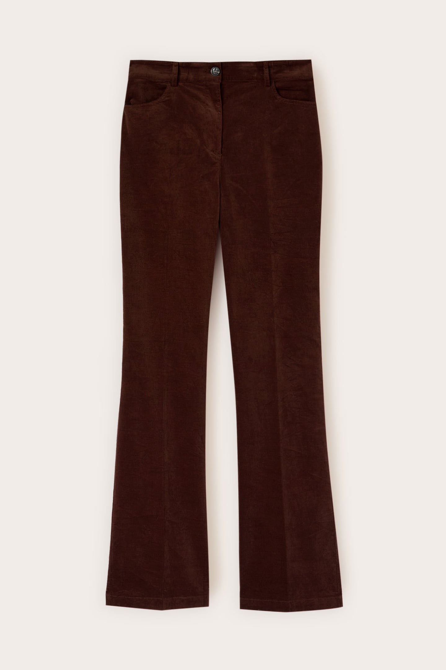 CORDUROY FLARE PANTS BROWN 4