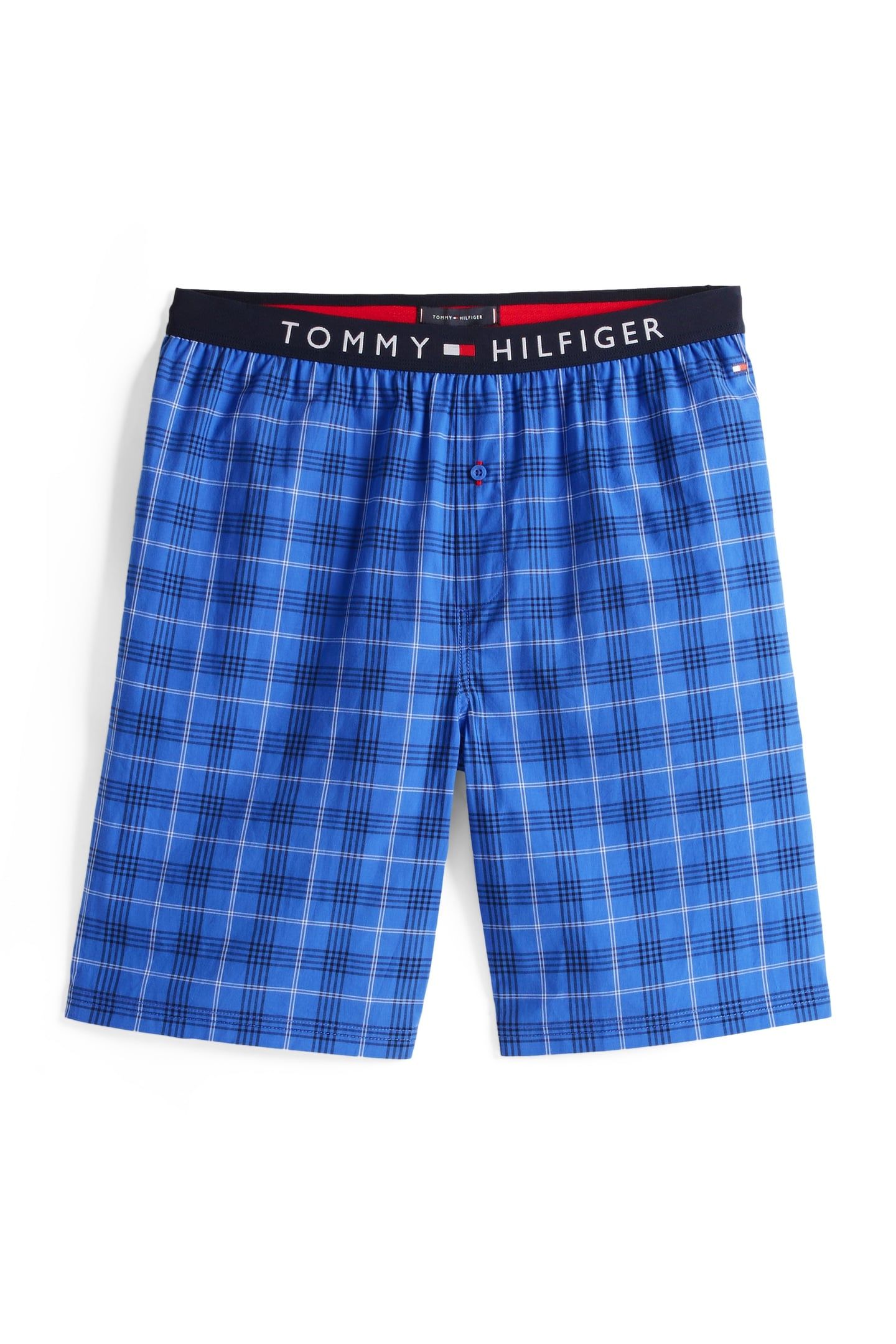 SS WOVEN PJ SET WHITE/GRID PLAID 6
