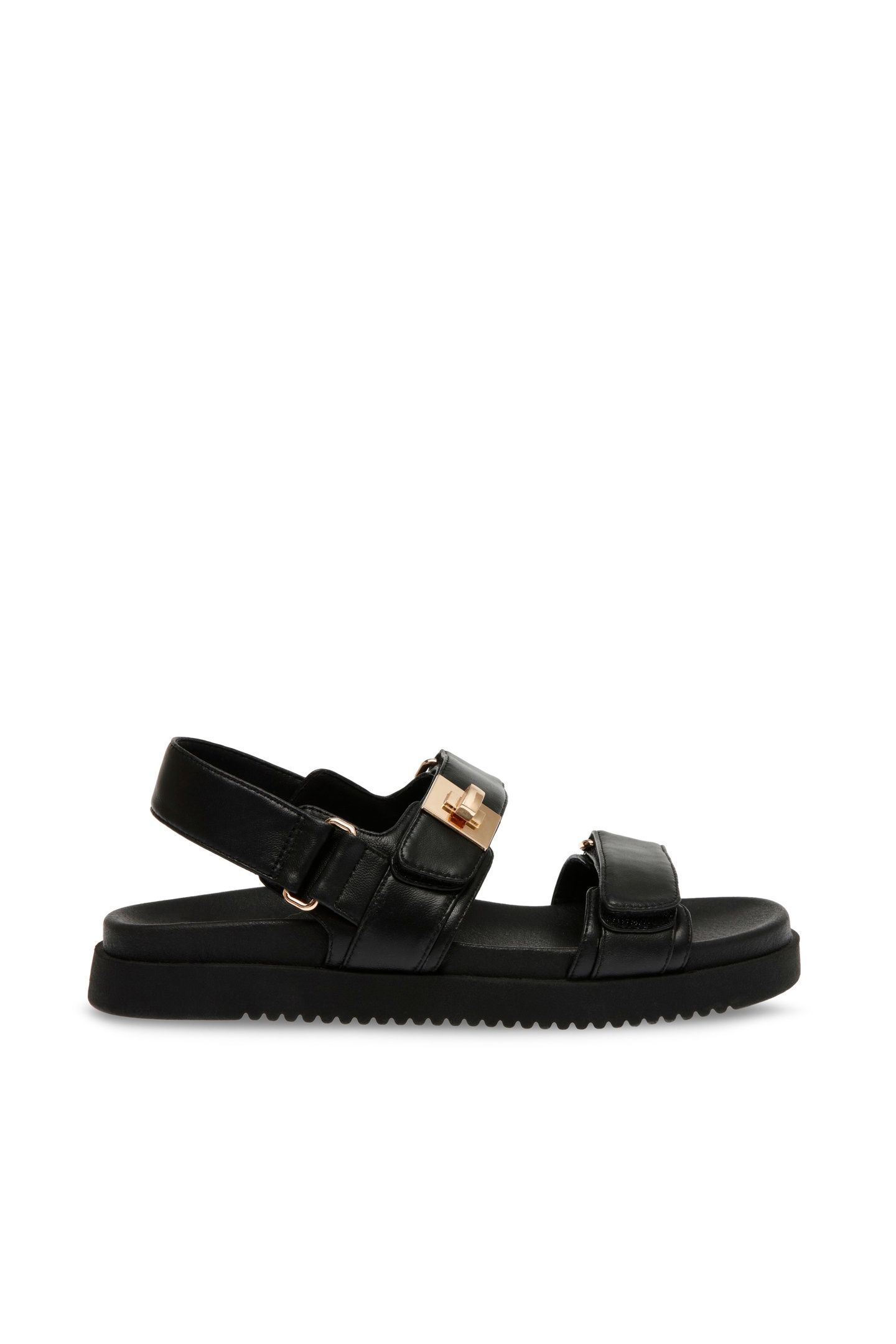 MONA SANDALS BLACK LEATHER 1