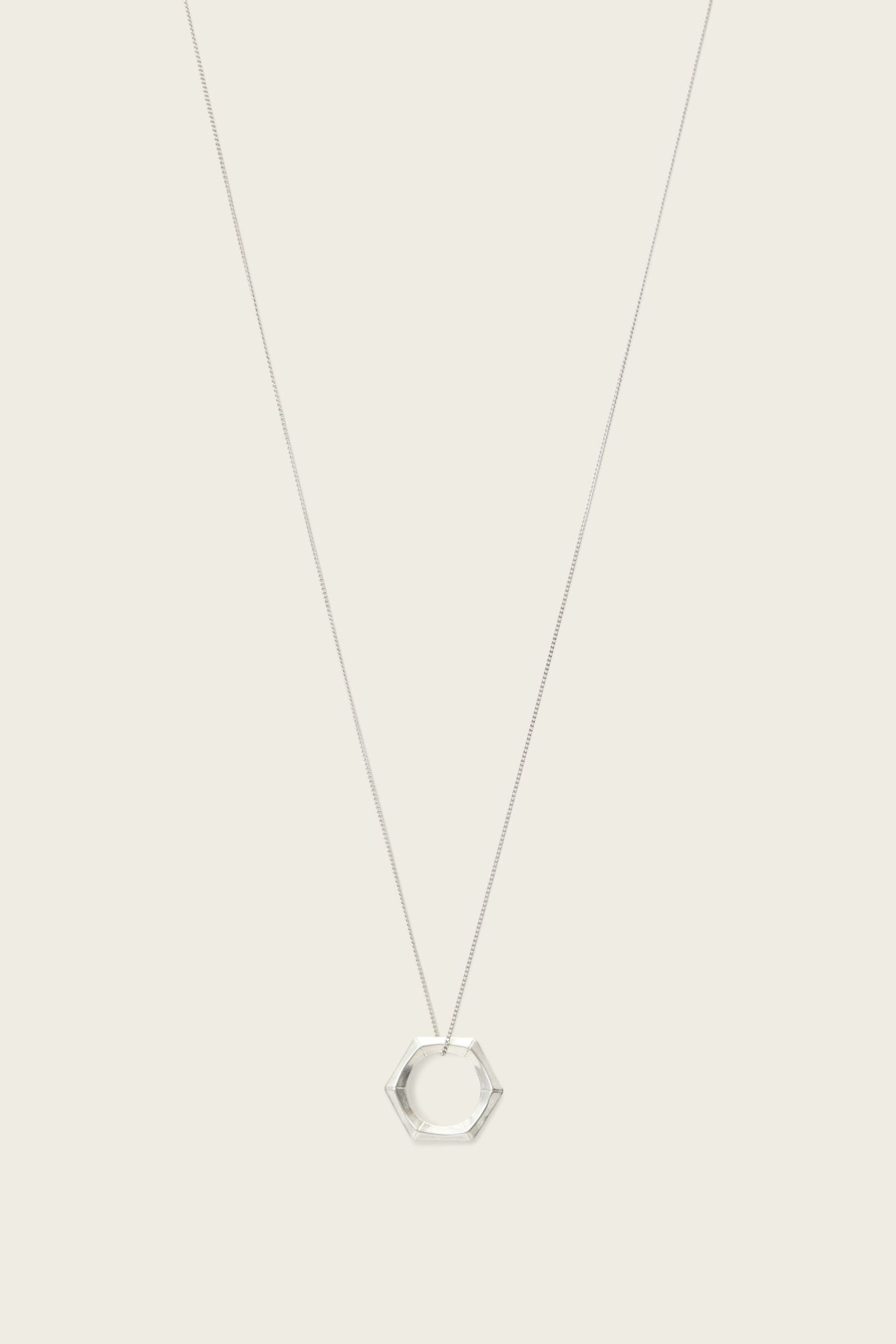 CLARA LRG NECKLACE WARM SILVER 1