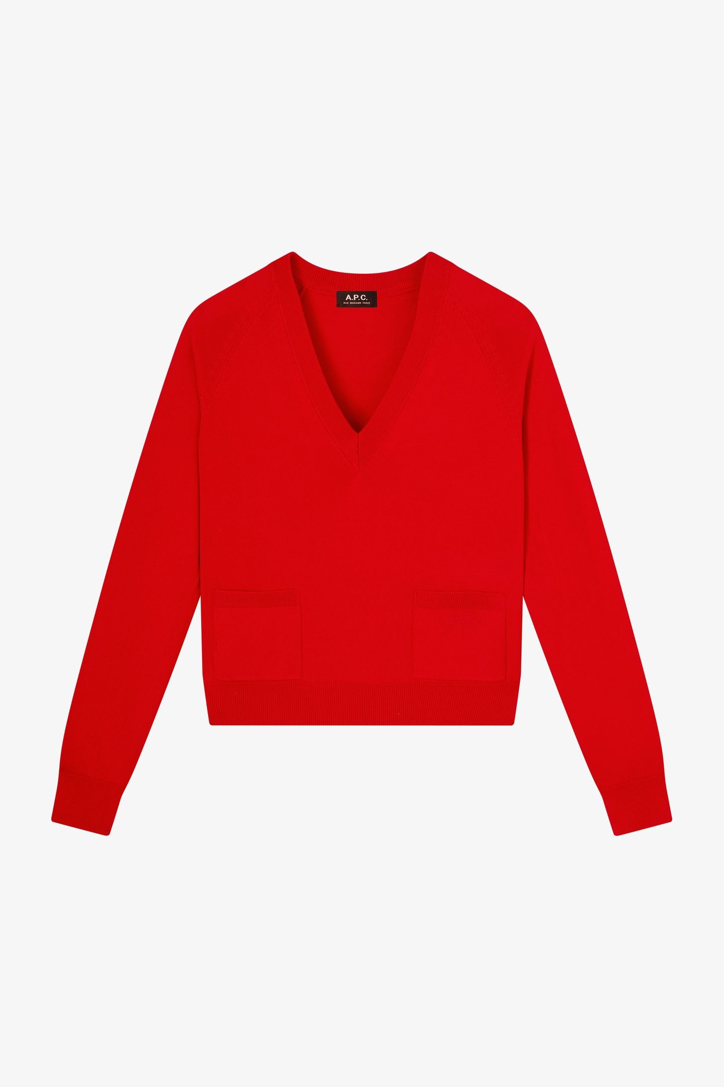 SWEATER V-NECK RED 4
