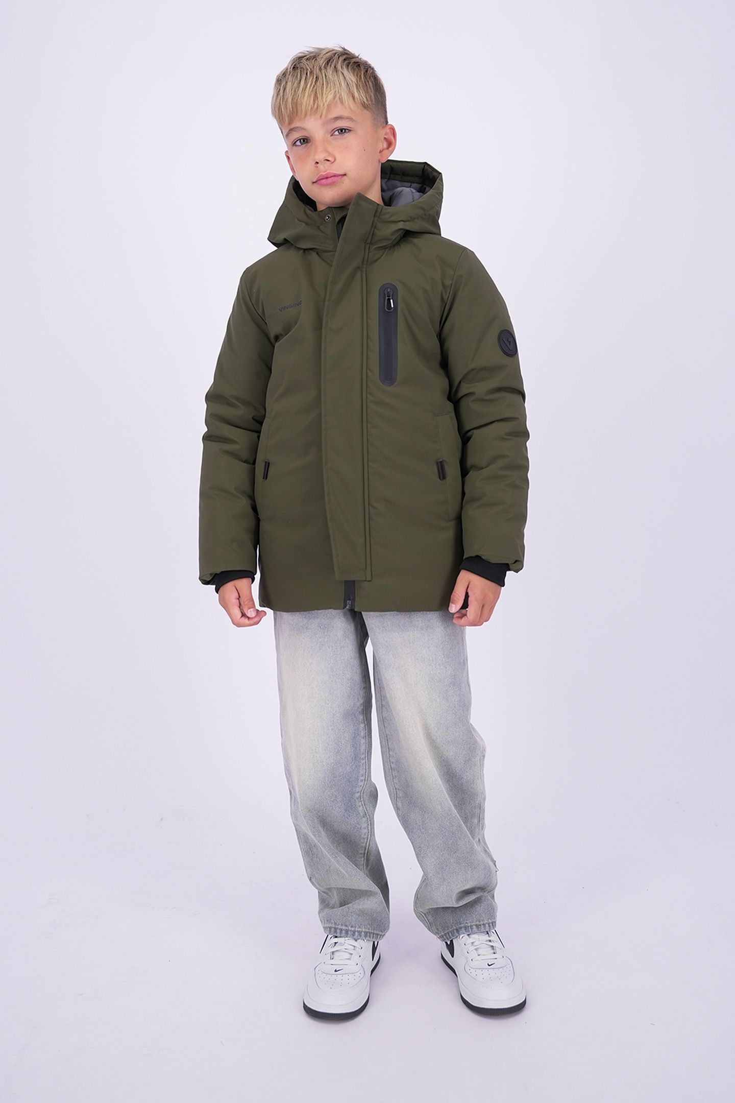 BOYS TELDO JACKET OUTDOOR DARK ARMY GREEN 1