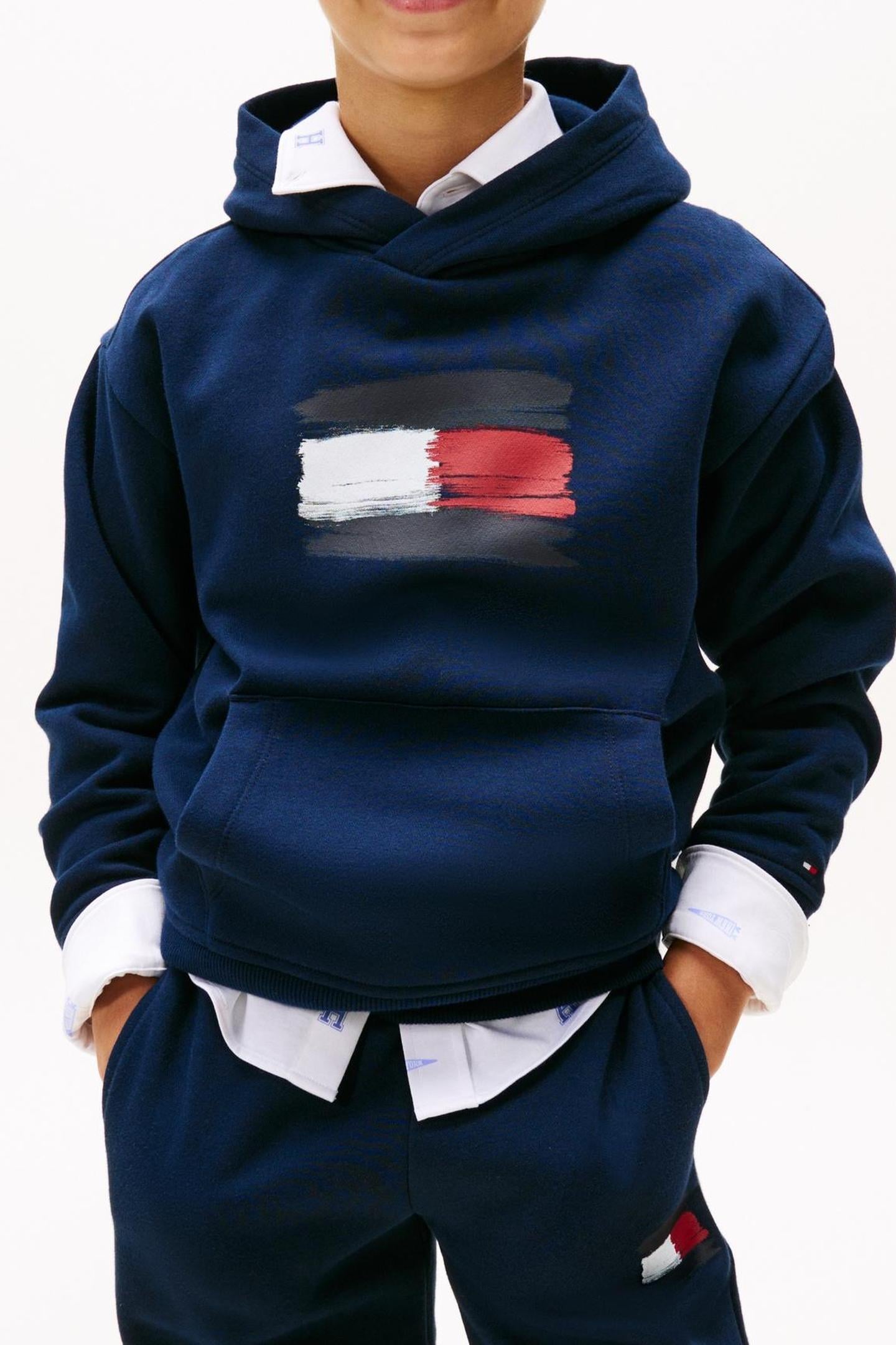 BOYS FLAG HOODIE DARK NIGHT NAVY 1