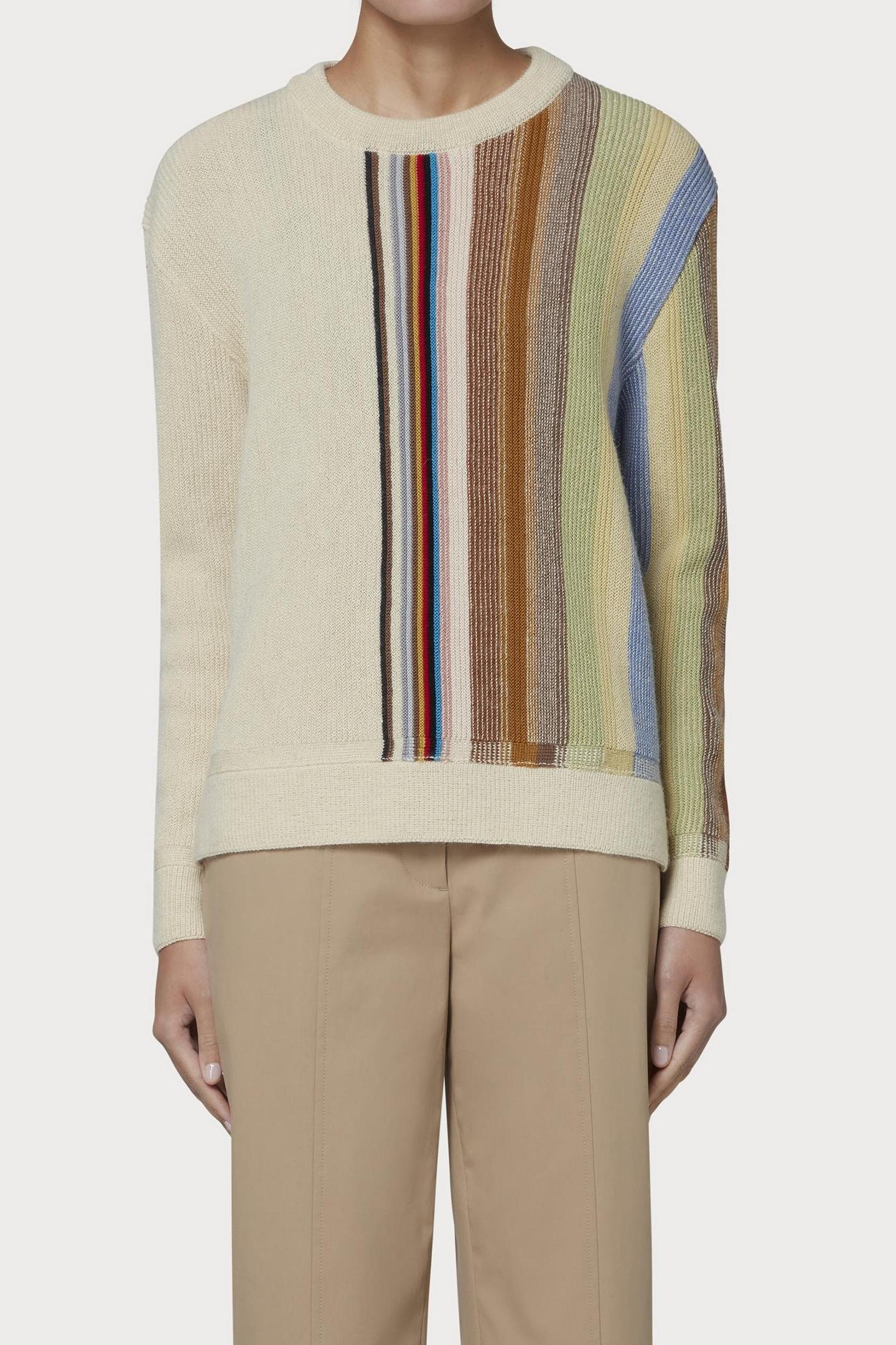 WOMENS KNITTED SWEATER CREW NECK MULTI COLOURED 3