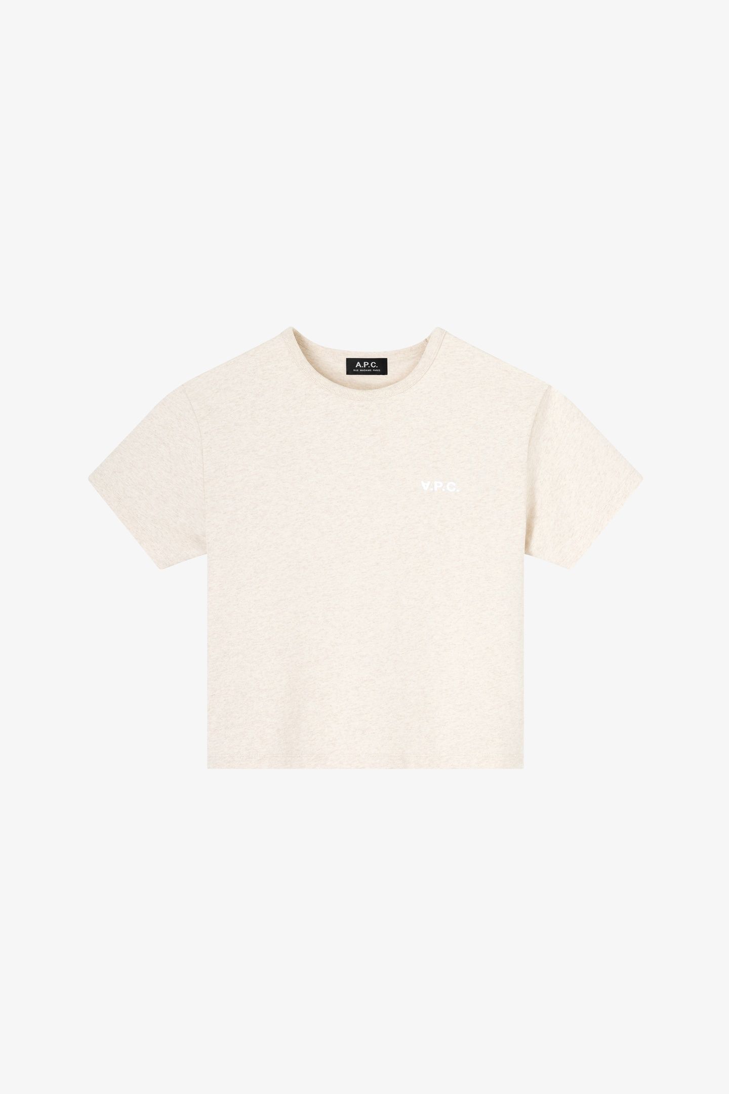 T-SHIRT BOXY SMALL HEATHERED ECRU/ECRU 4