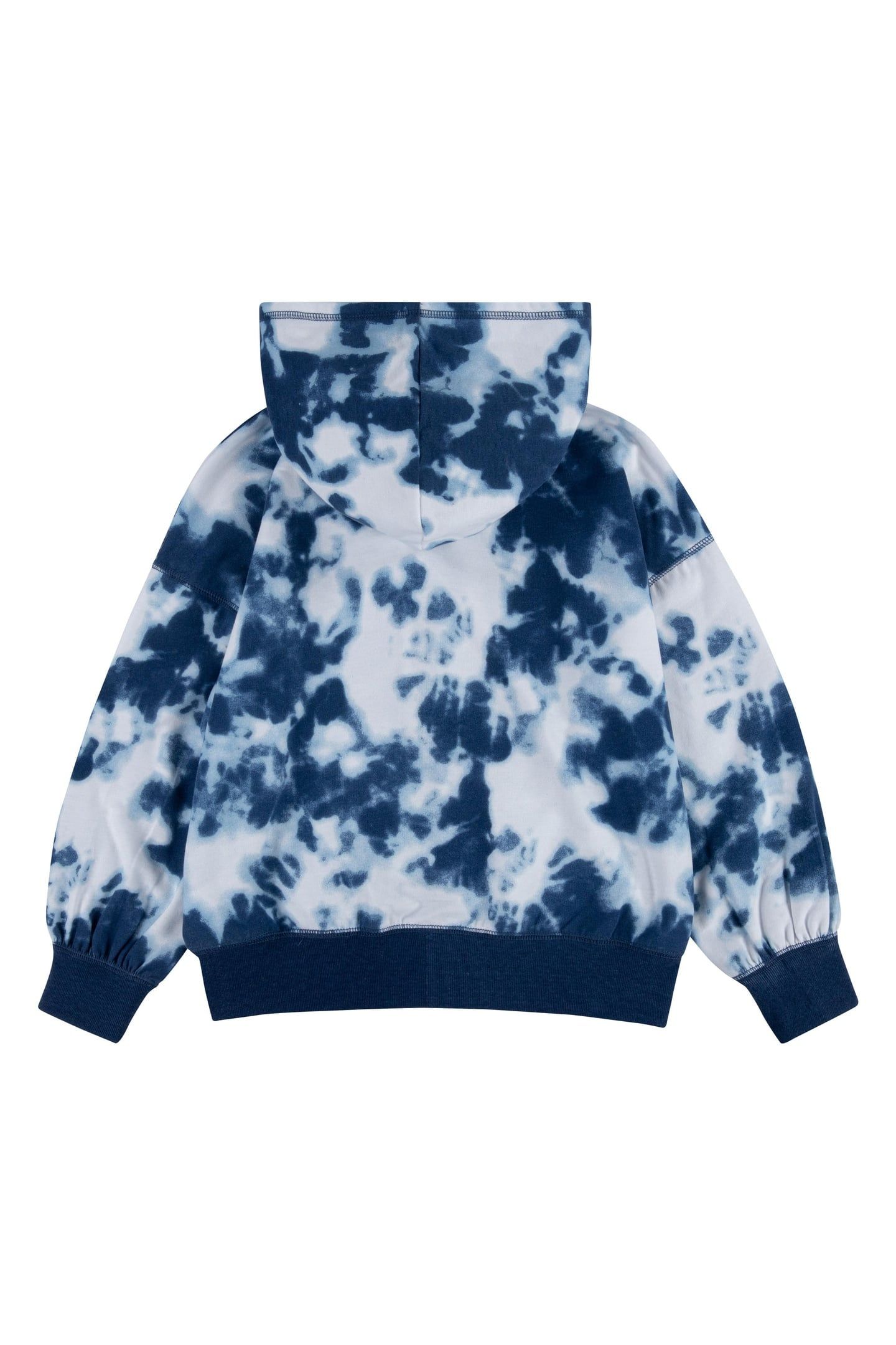 GIRLS FULL ZIP HOODIE PEACOAT TIE DYE 2
