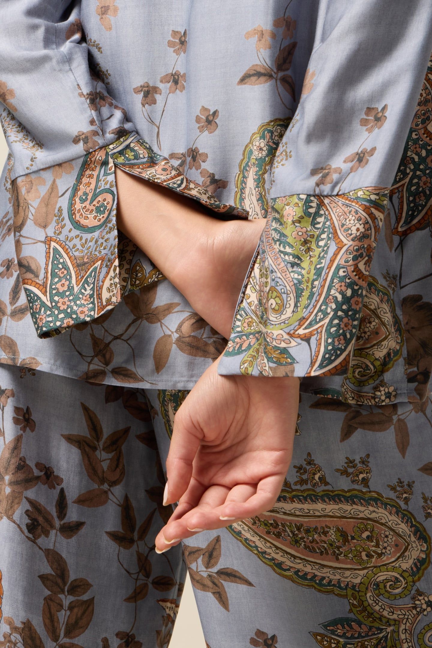 PATTERNED SATIN SHIRT LIGHT BLUE 5
