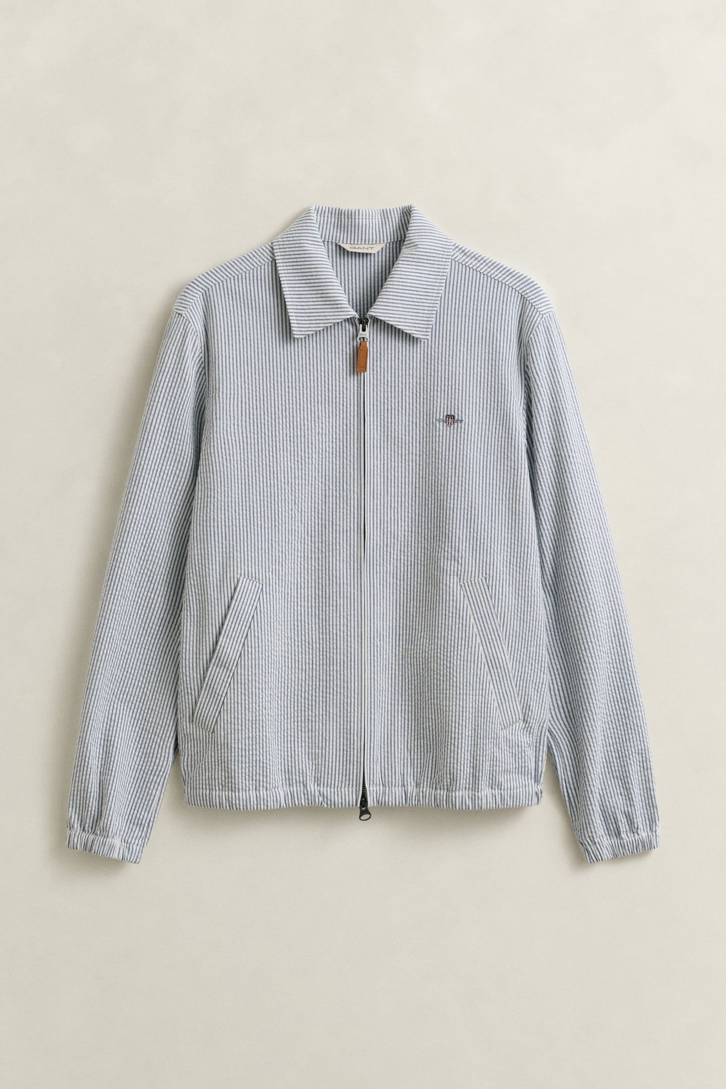SEERSUCKER WINDCHEATER JACKET VINTAGE BLUE 4