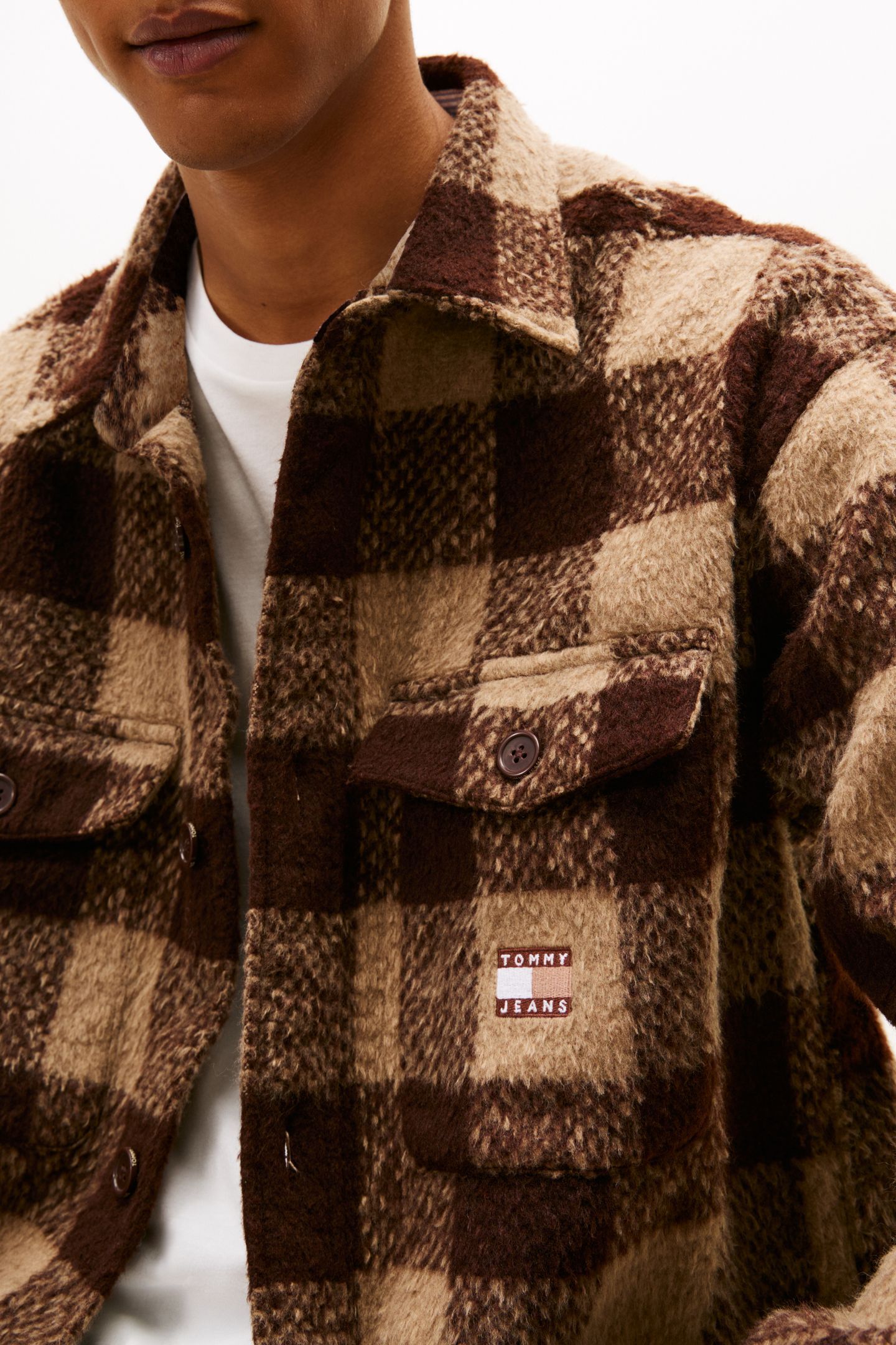 TJM CHECK OVERSHIRT RICH BROWN/BUFFALO CHECK 5