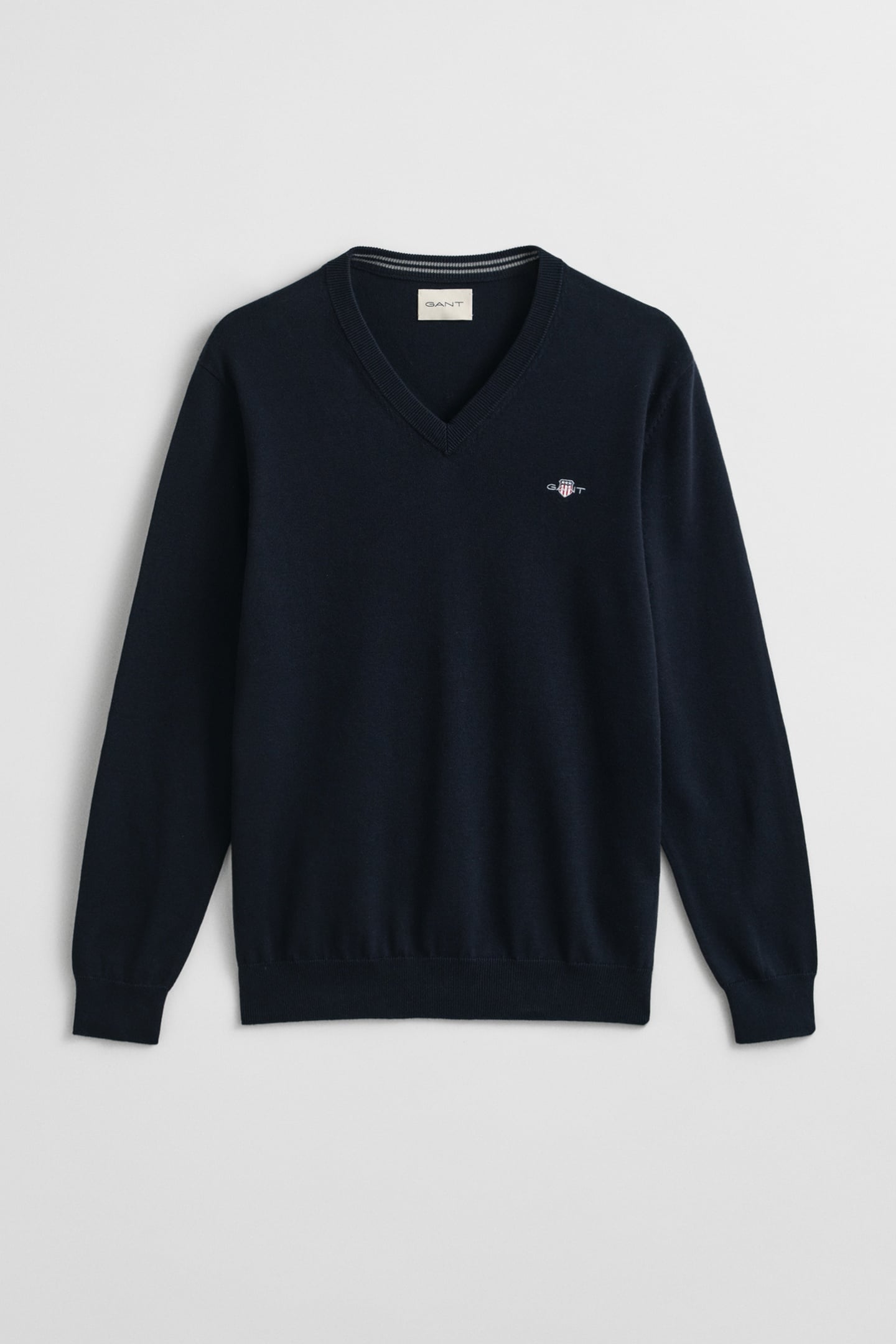CLASSIC COTTON V-NECK EVENING BLUE 7
