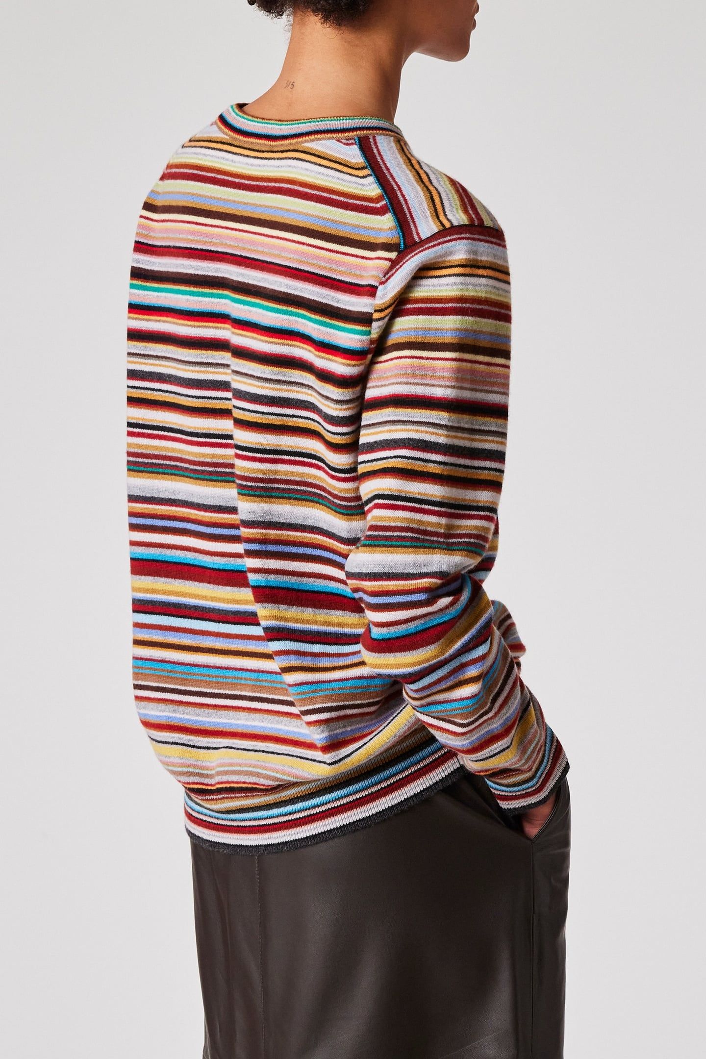 WOMENS KNITTED SWEATER CREW NECK MULTI COLOURED 3
